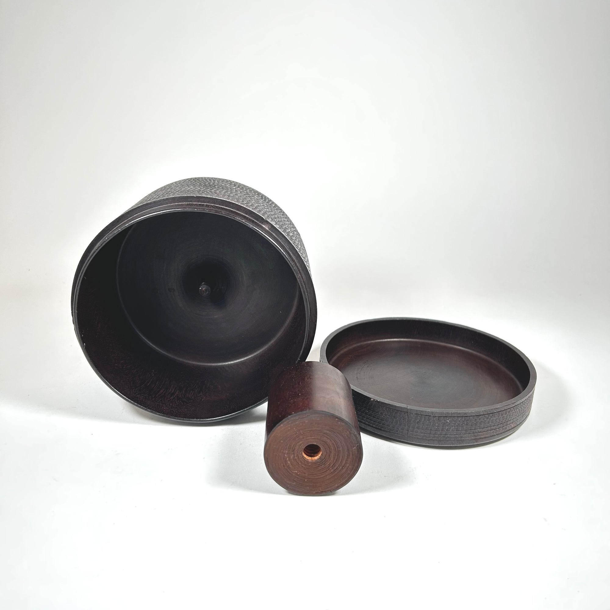 Antique Wood Collar and Cuff Box with Cysanthemum and Butterfly Design
