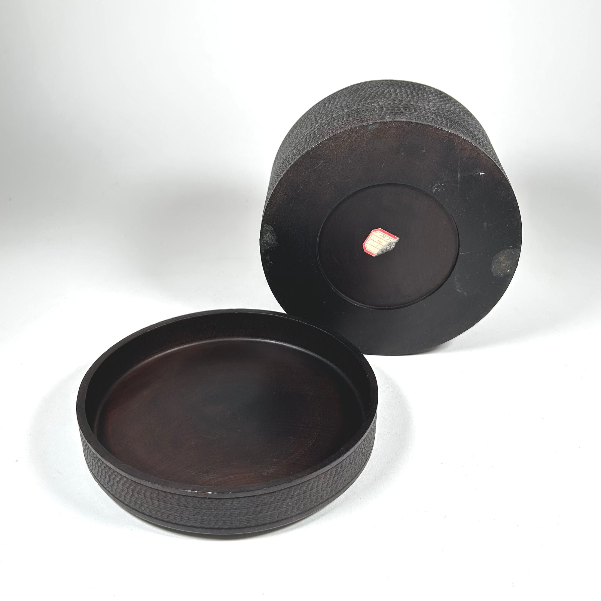 Antique Wood Collar and Cuff Box with Cysanthemum and Butterfly Design