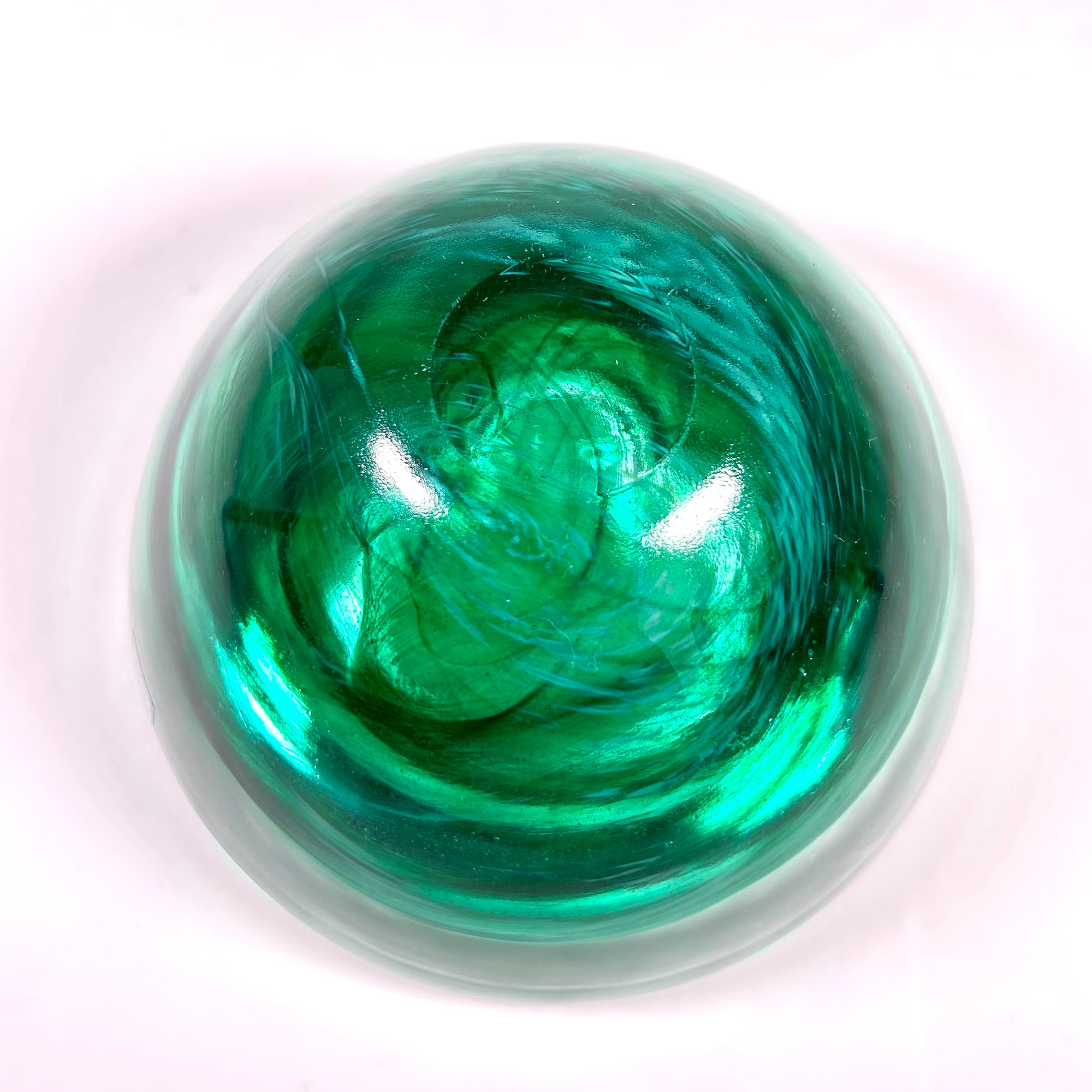 Kosta Boda Green Swirl Atoll Votive Holder / Small Dish - Free Shipping