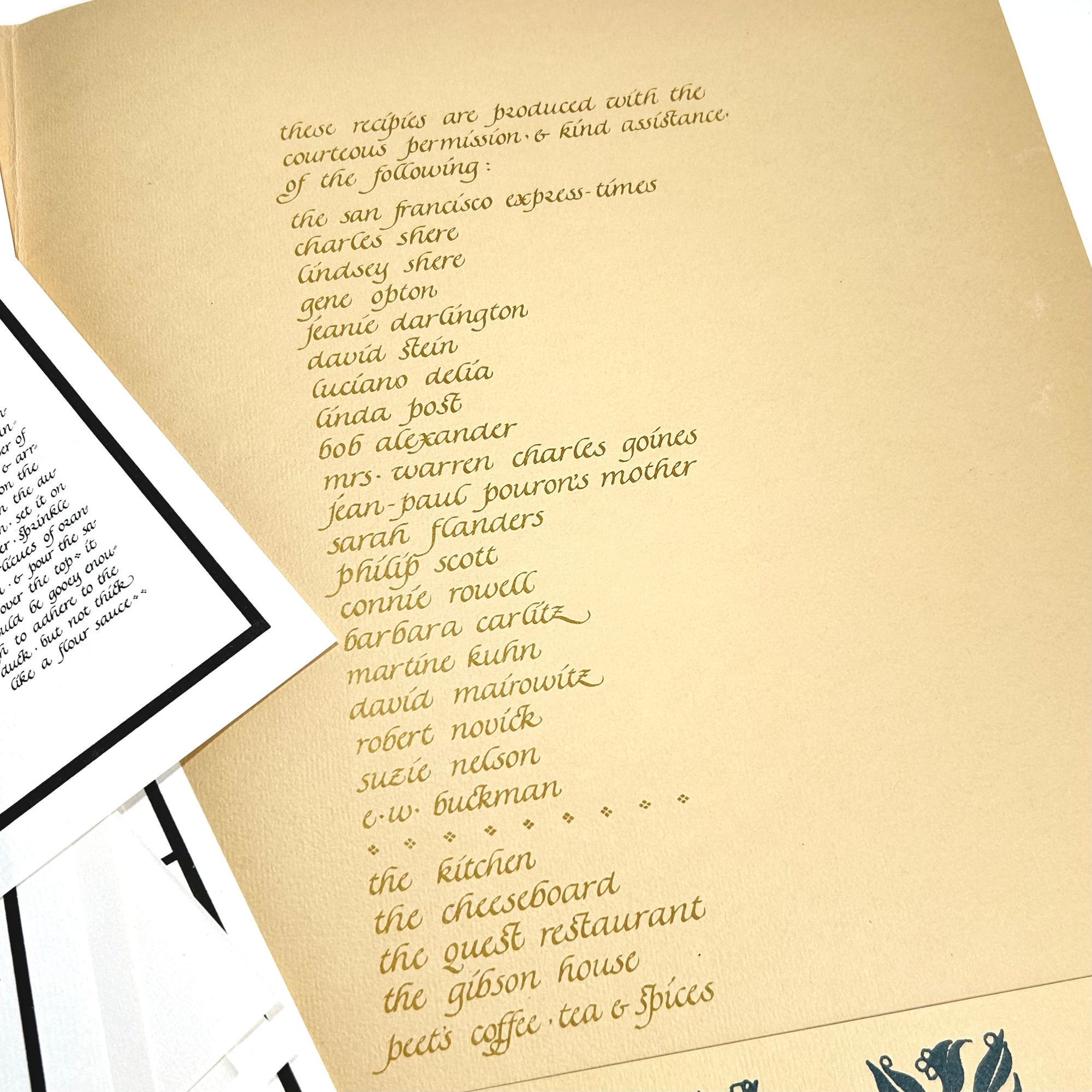 Thirty Recipes Suitable for Framing — Alice Waters &amp; David Lance Goines, 1970 (Complete Set)
