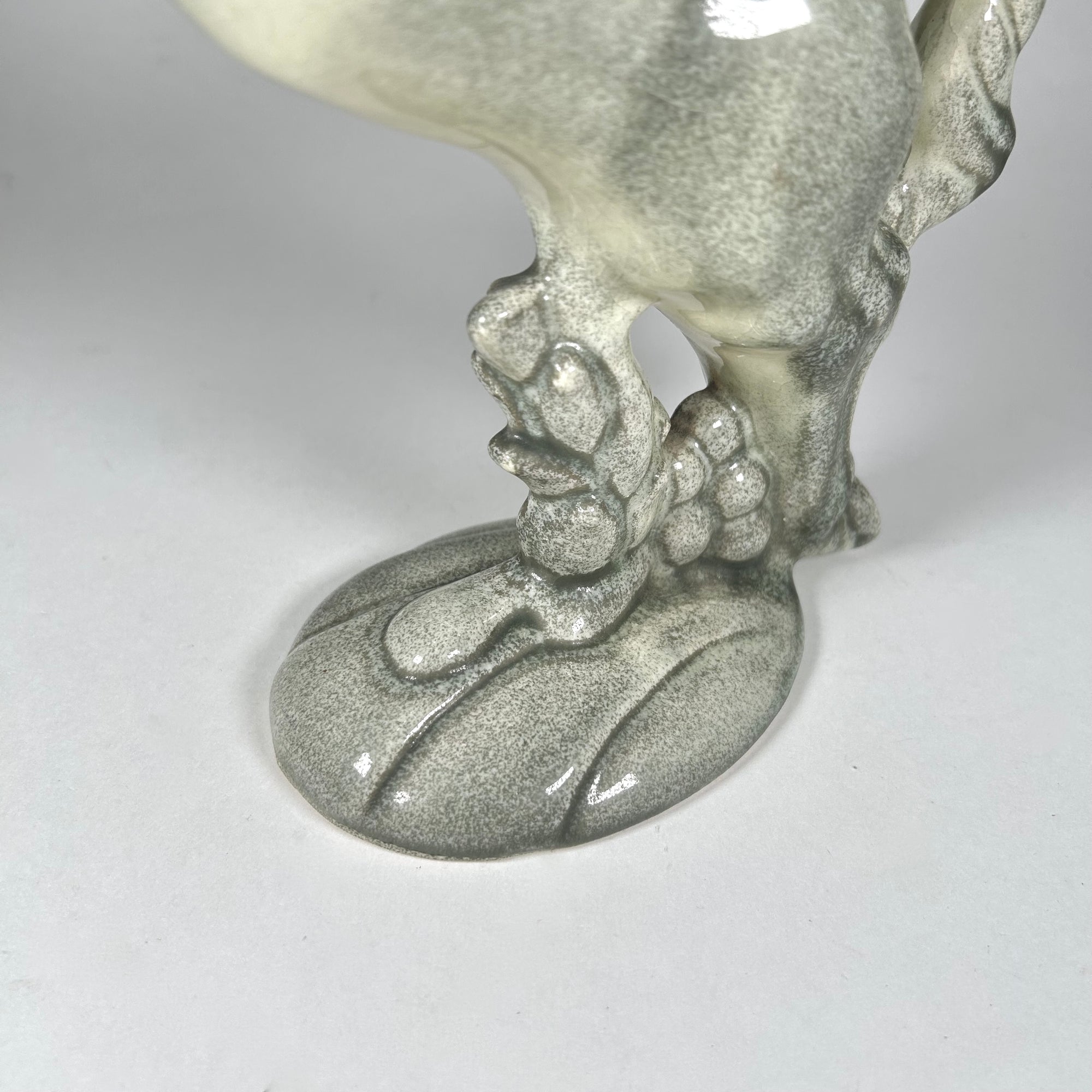 Mid-Century Rearing Horse Figure in Speckled Celadon Color