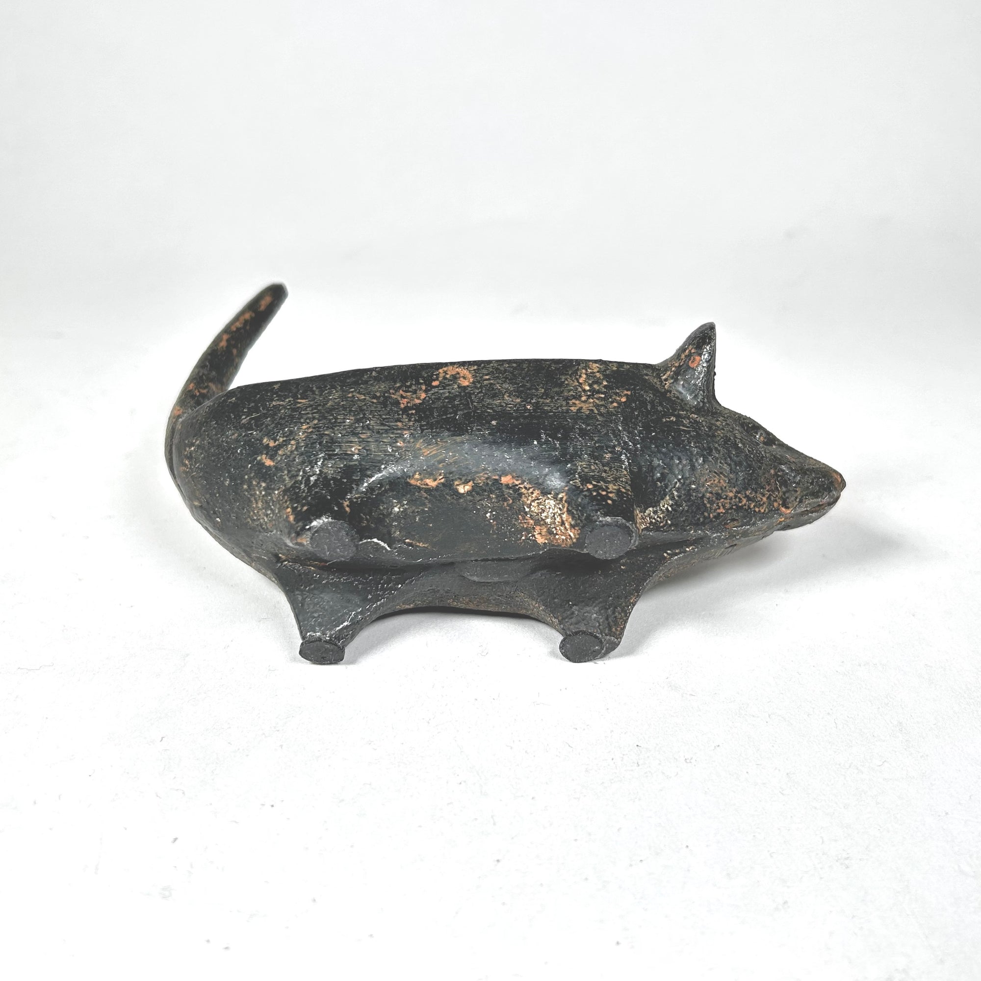 Cast Iron Primitive Mouse Trinket Dish