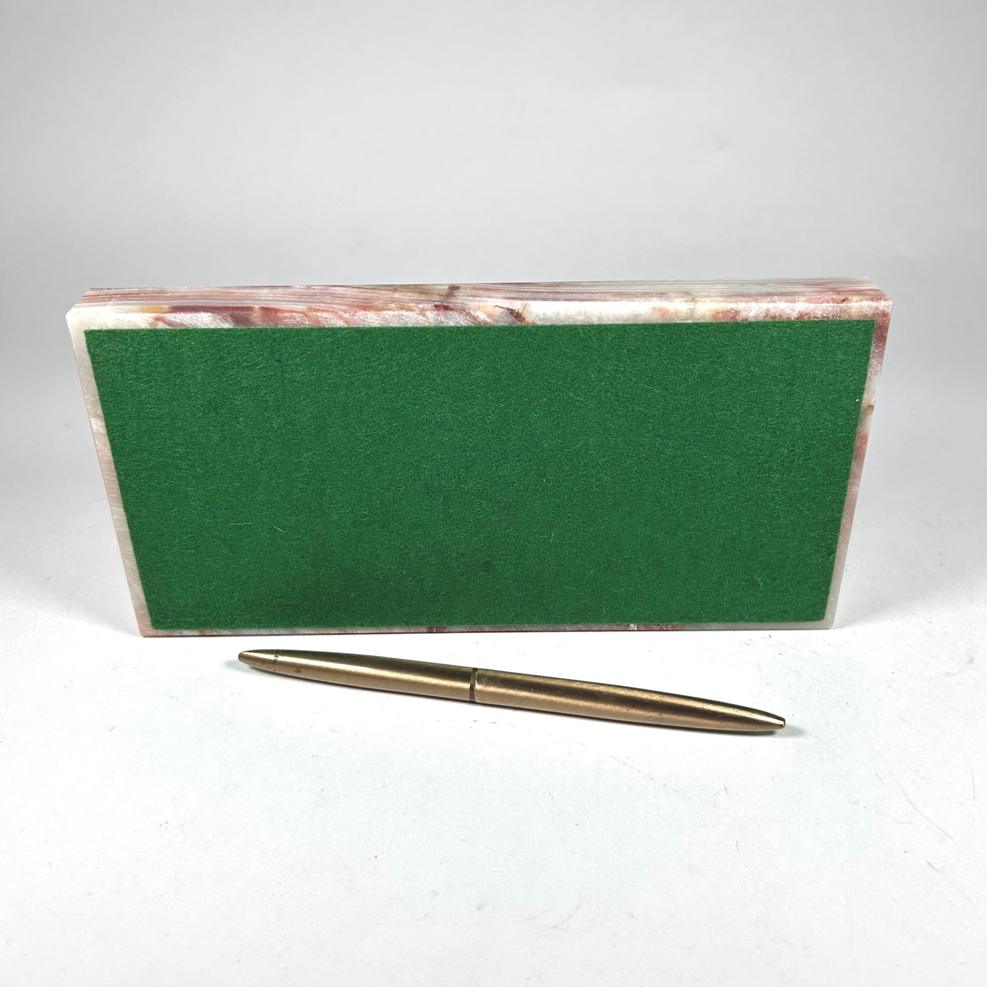 Vintage Scotto Perpetual Calendar and Pen Stand on Agate