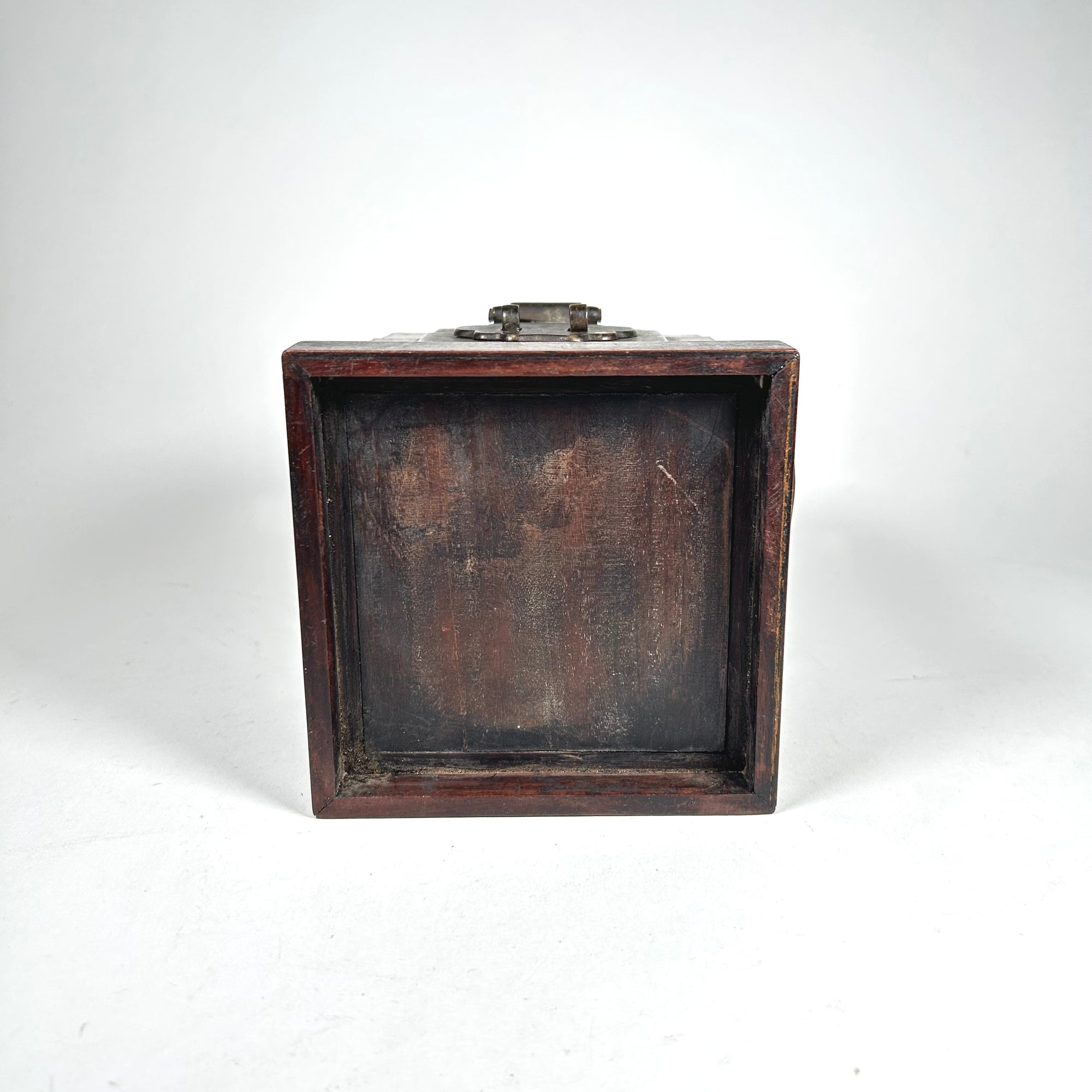 Vintage Chinese Hardwood Seal Box / Desktop Box with Foot