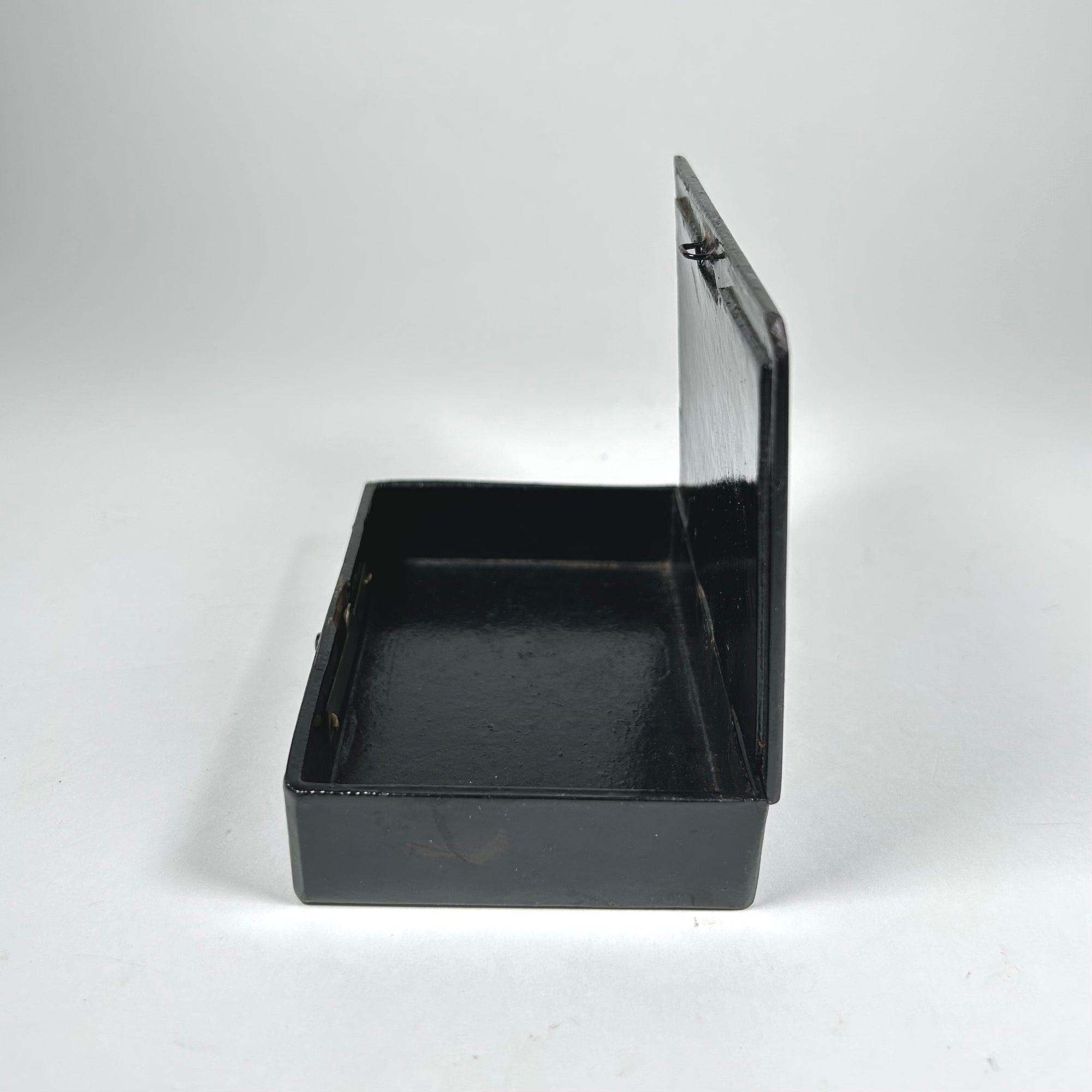 Vintage French Chinoiserie Papier Mache Box - Black with Birds