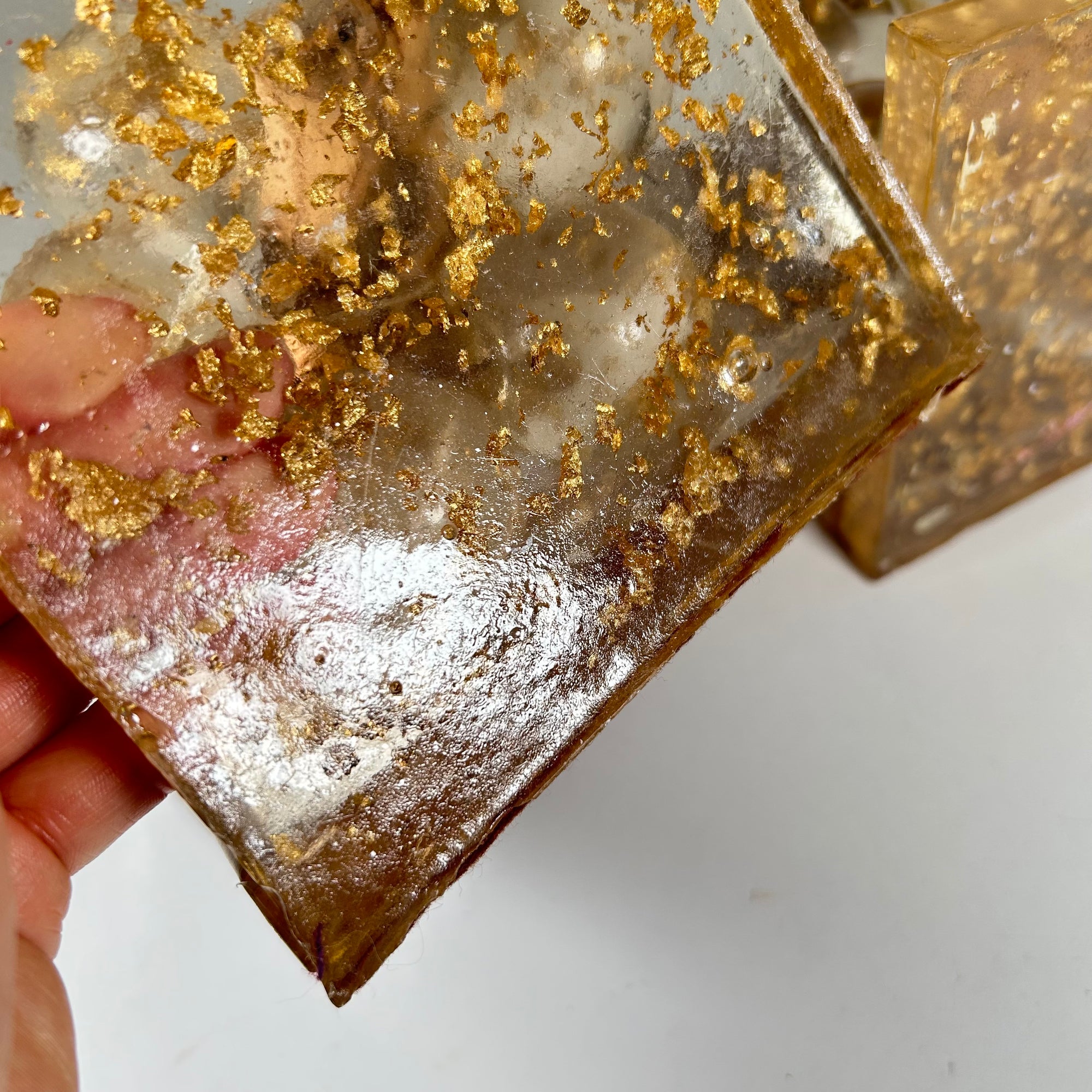 Resin Grape Bunch Bookends with Gold Flecks