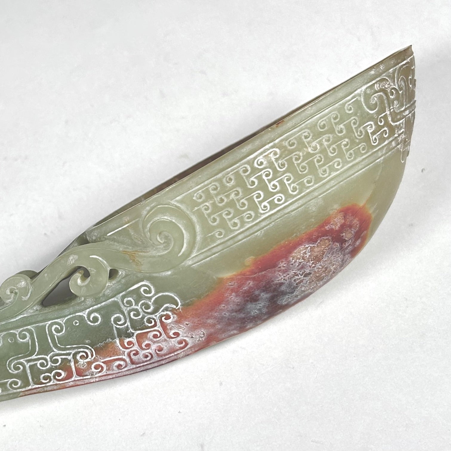 Etched Asian Ceremonial Spoon with Dragon Motif