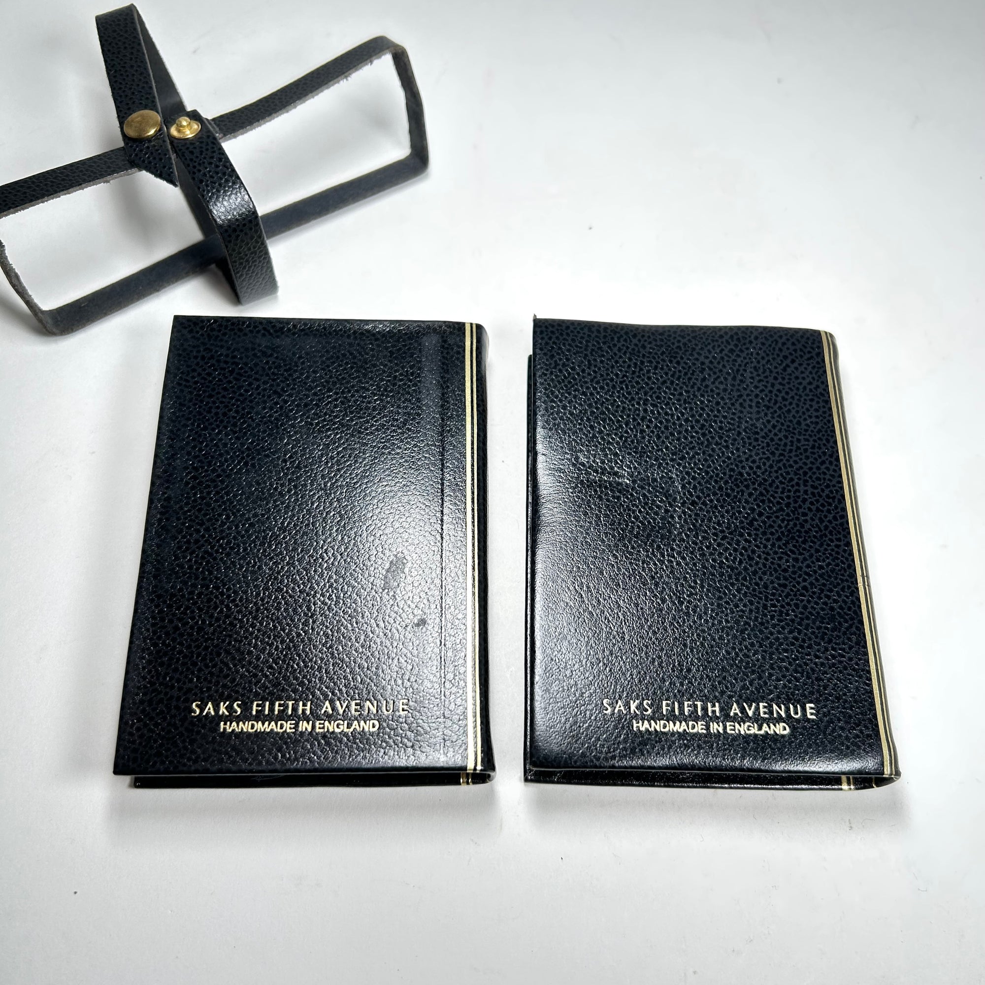 Vintage Saks Fifth Avenue Address Book Set - At Home and Abroad - Made in England