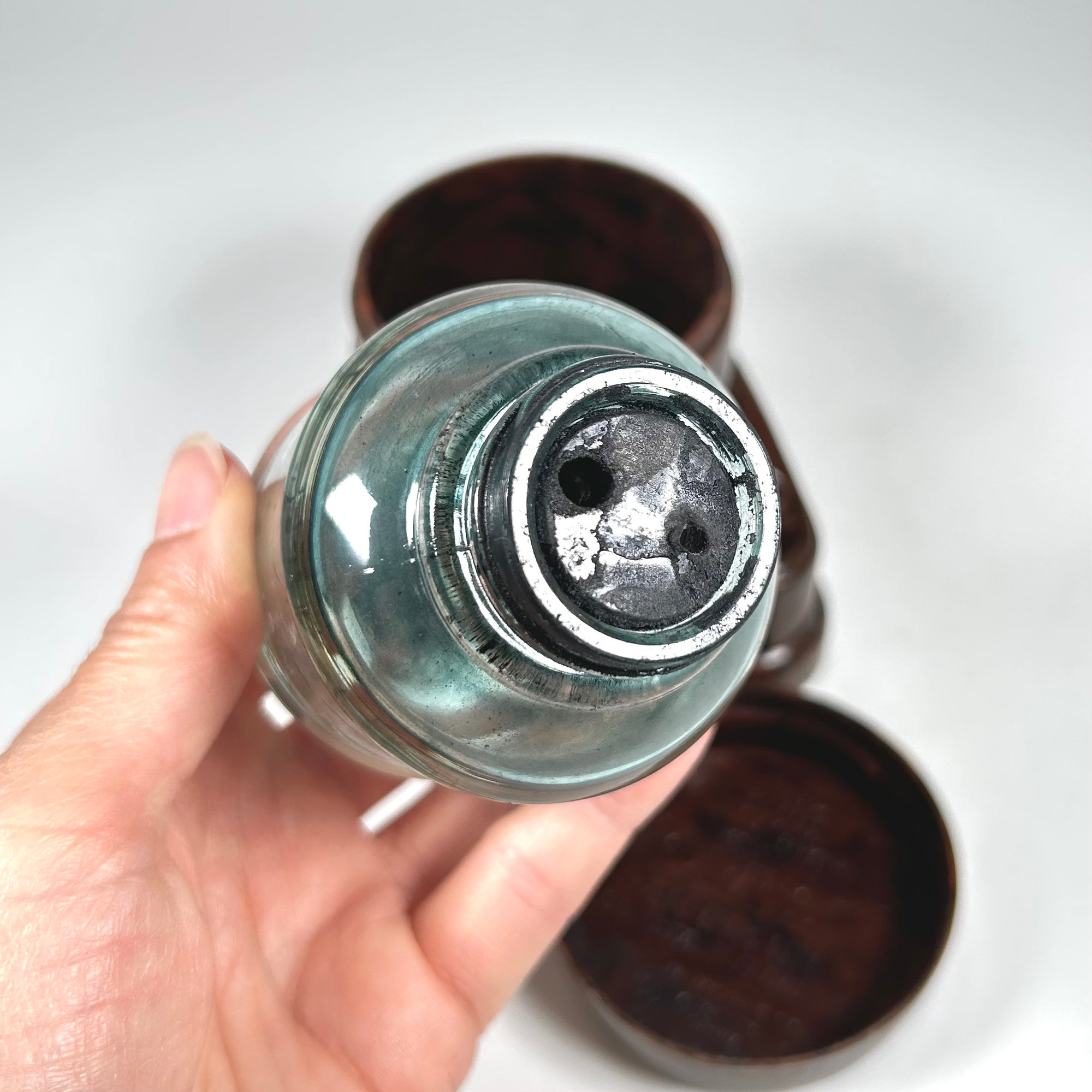 Morriset Pen Ink Unit Constant Flowing Ink Well in Brown Swirl