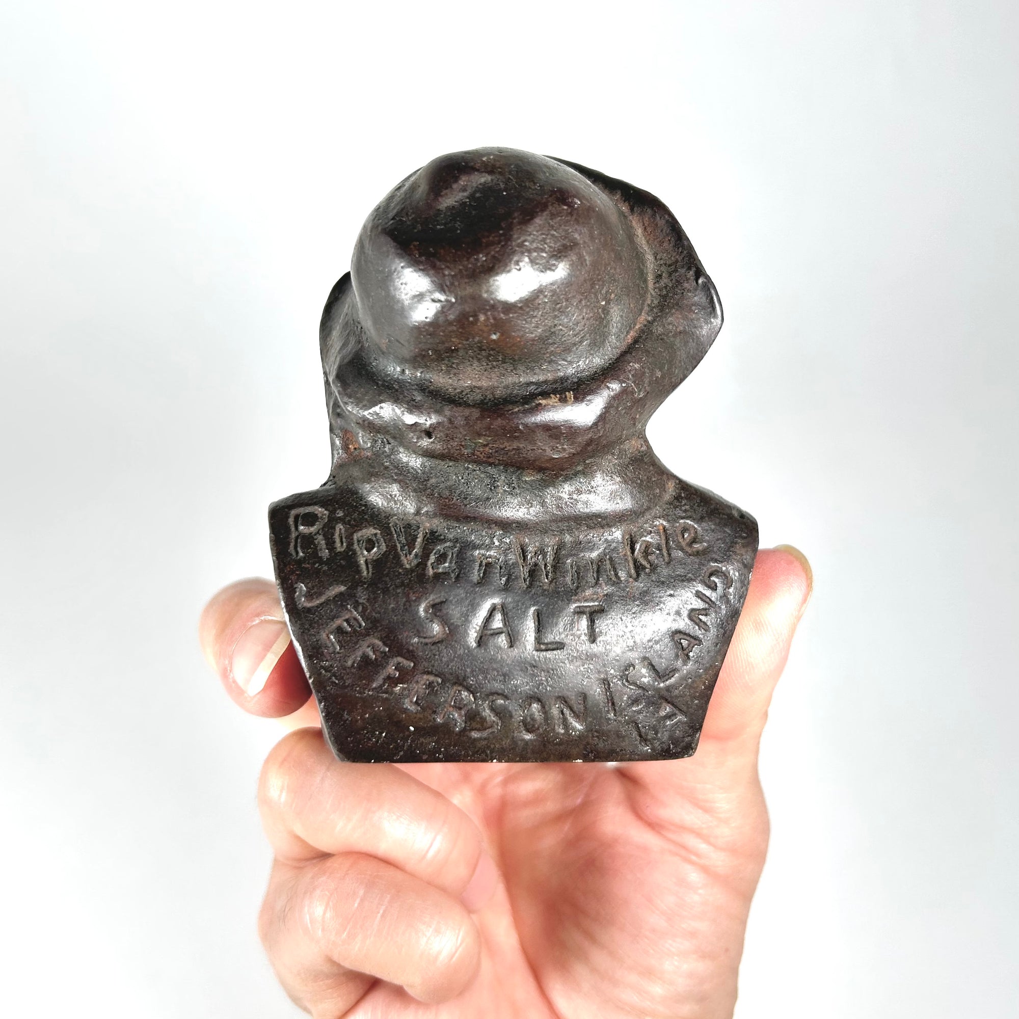 Rip Van Winkle "Old Rip Salt" Jefferson Island Advertising Paperweight