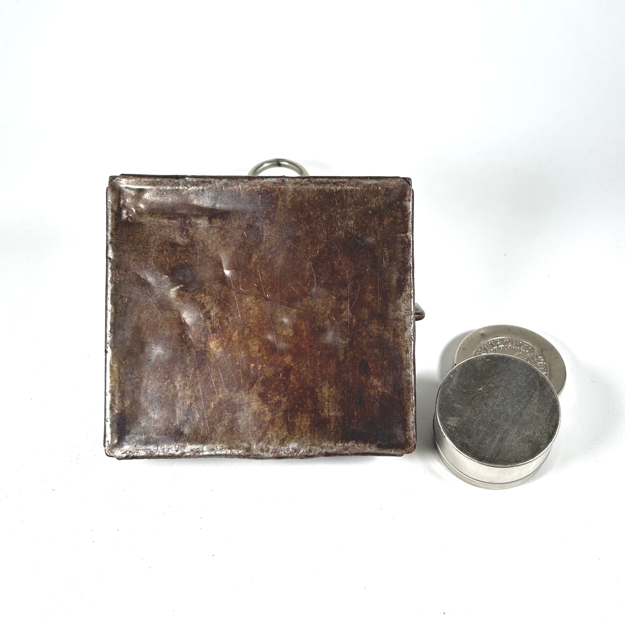 Antique Globe Columbia Perforator Hole Punch &amp; Dennison's Fastener Tin