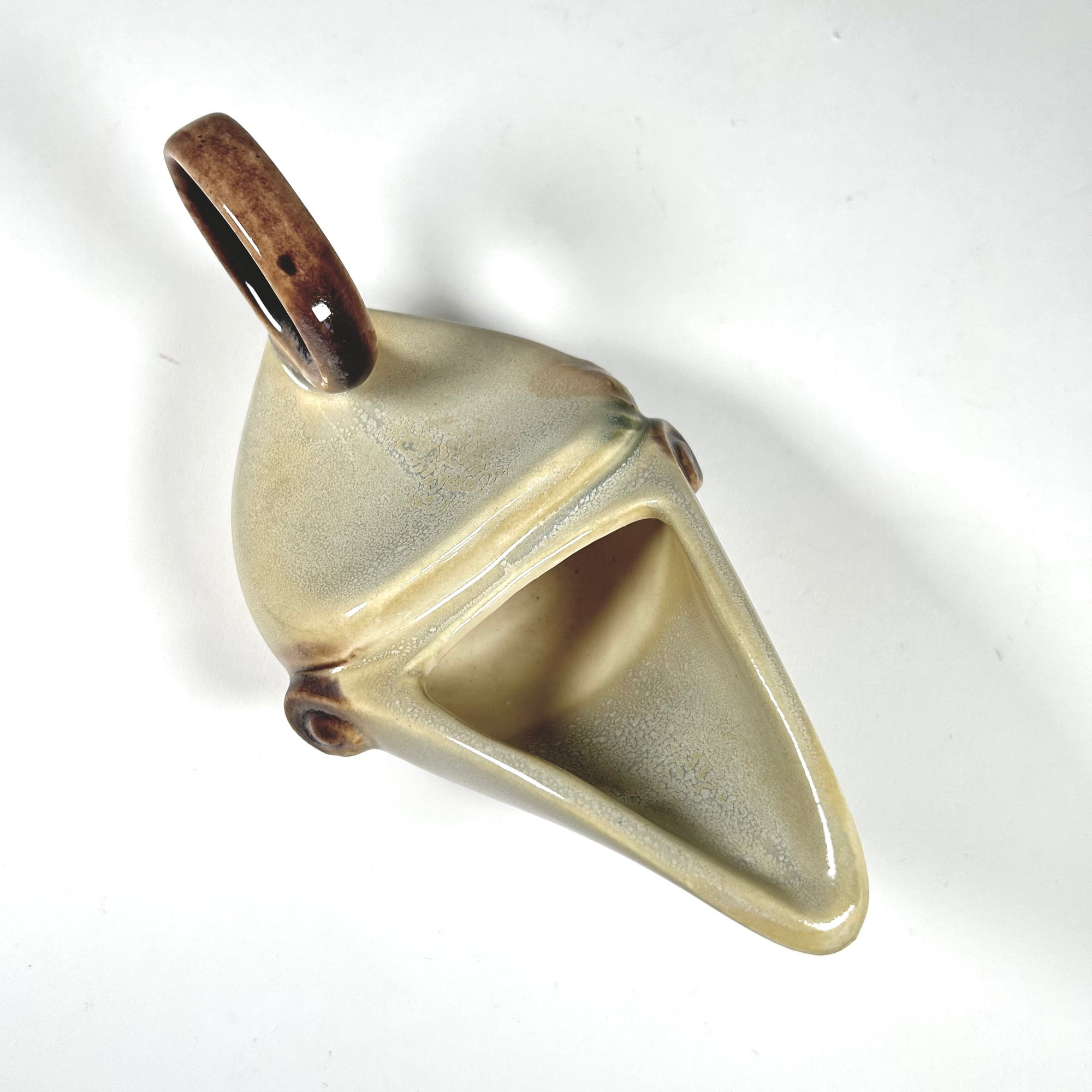 Hull Pottery Parchment and Pine Aladdin's Lamp Creamer