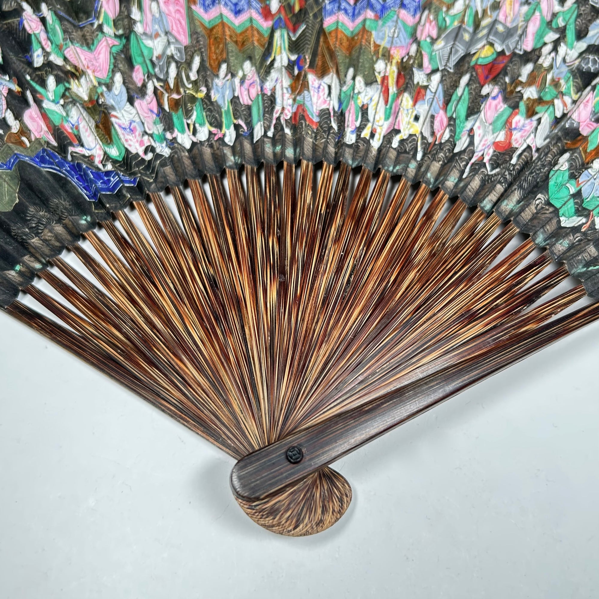 Chinese Export Thousand Faces Paper Folding Hand Fan - Free Shipping