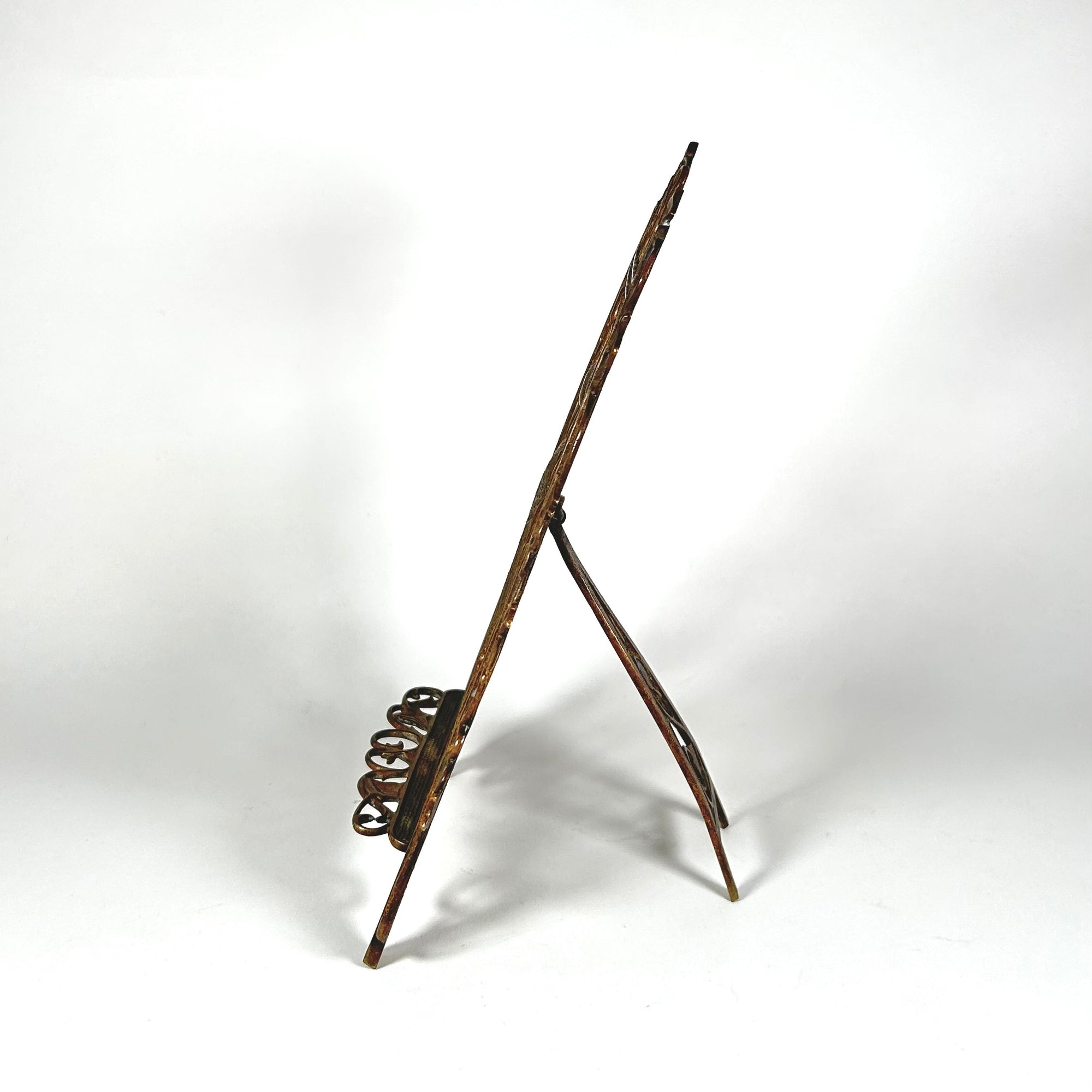Brass Heron Easel — Aesthetic Movement &amp; Art Nouveau Style