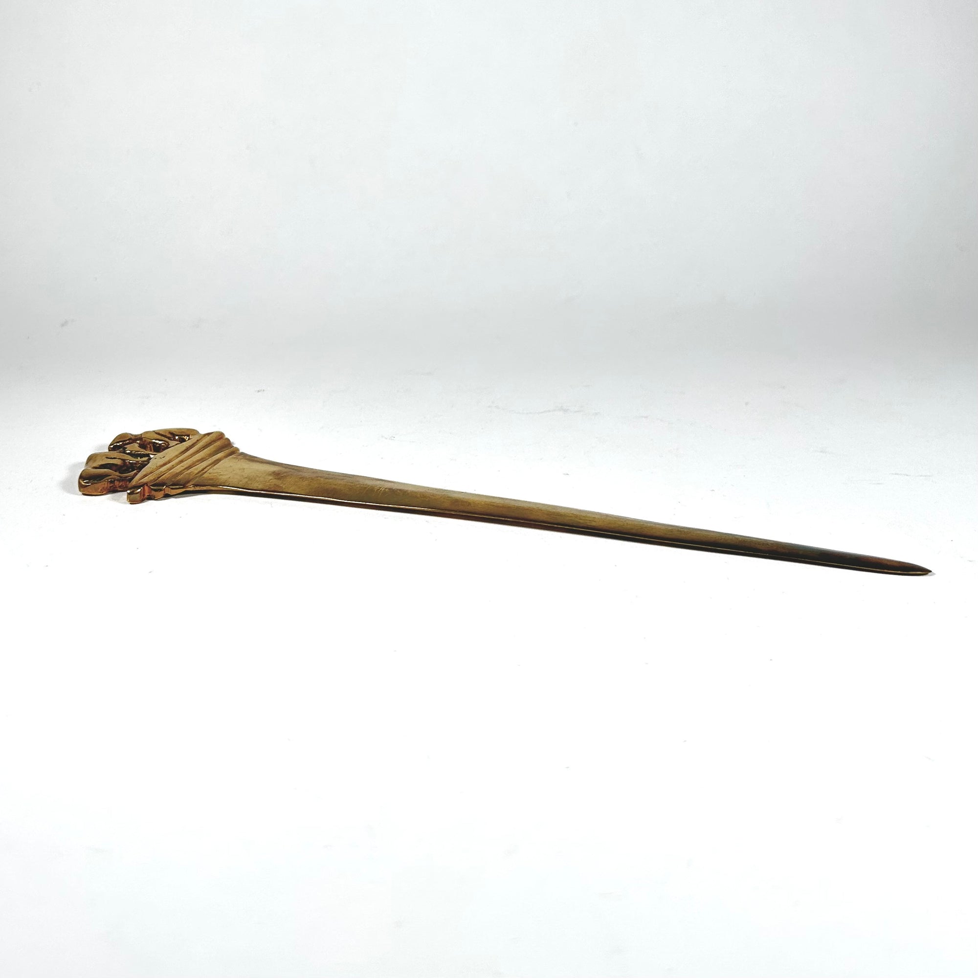 Vintage Brass Bull &amp; Bear Letter Opener — Great City Traders, San Francisco