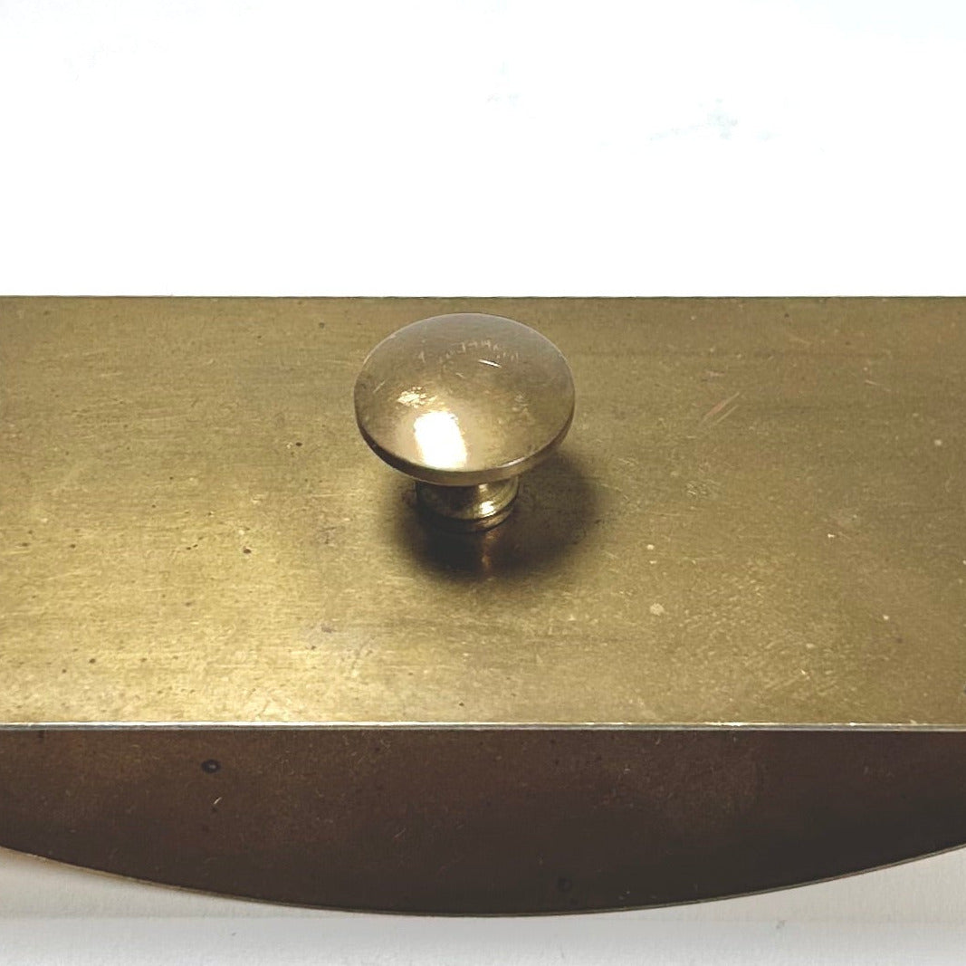 Vintage Minimalist Brass Rocker Blotter