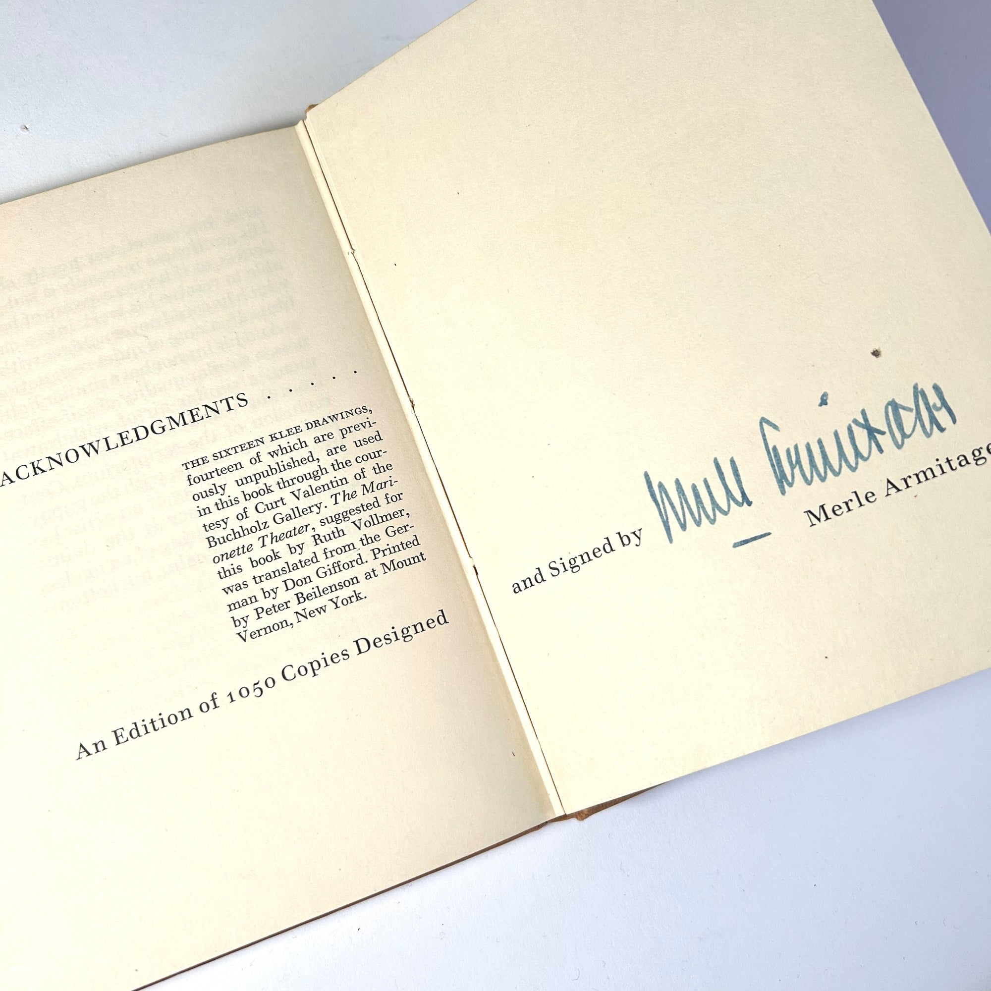 Five Essays on Heinrich Klee — Signed Limited Edition (1950)