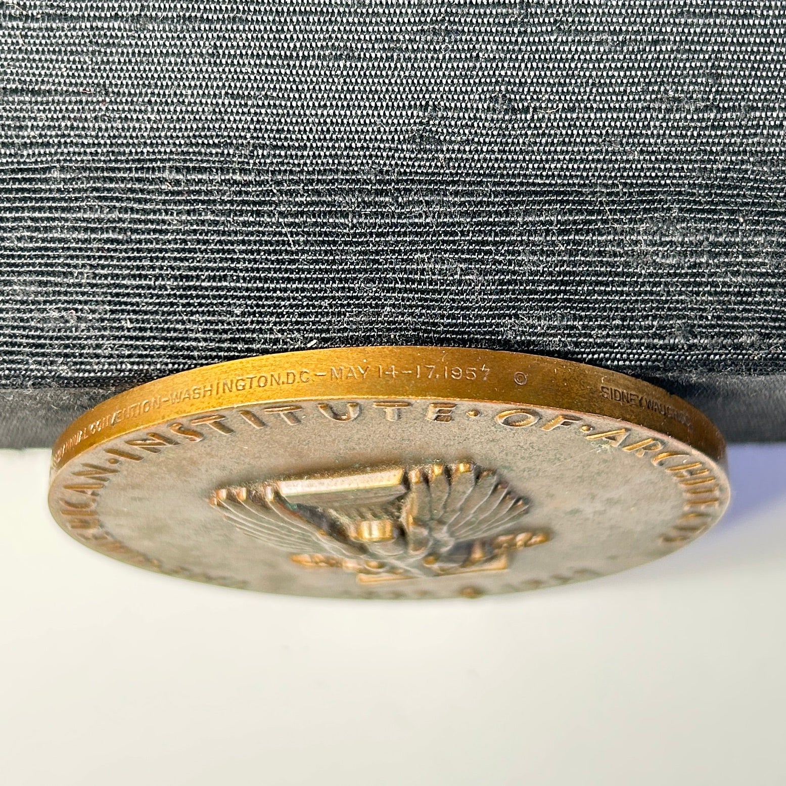 Sidney Waugh's American Institute of Architects Centennial Bronze Paperweight, 1957