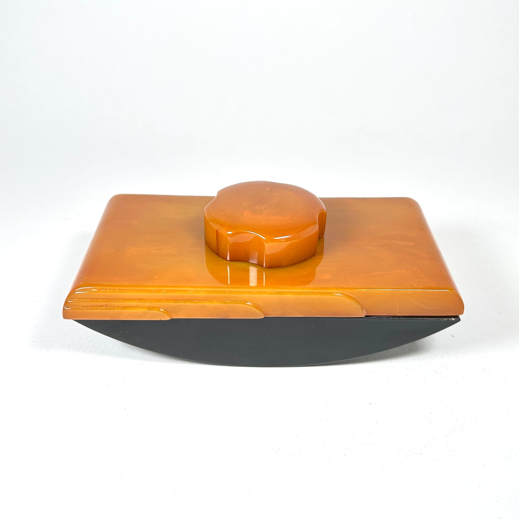 Art Deco Carvacraft Butterscotch Bakelite Rocker Blotter