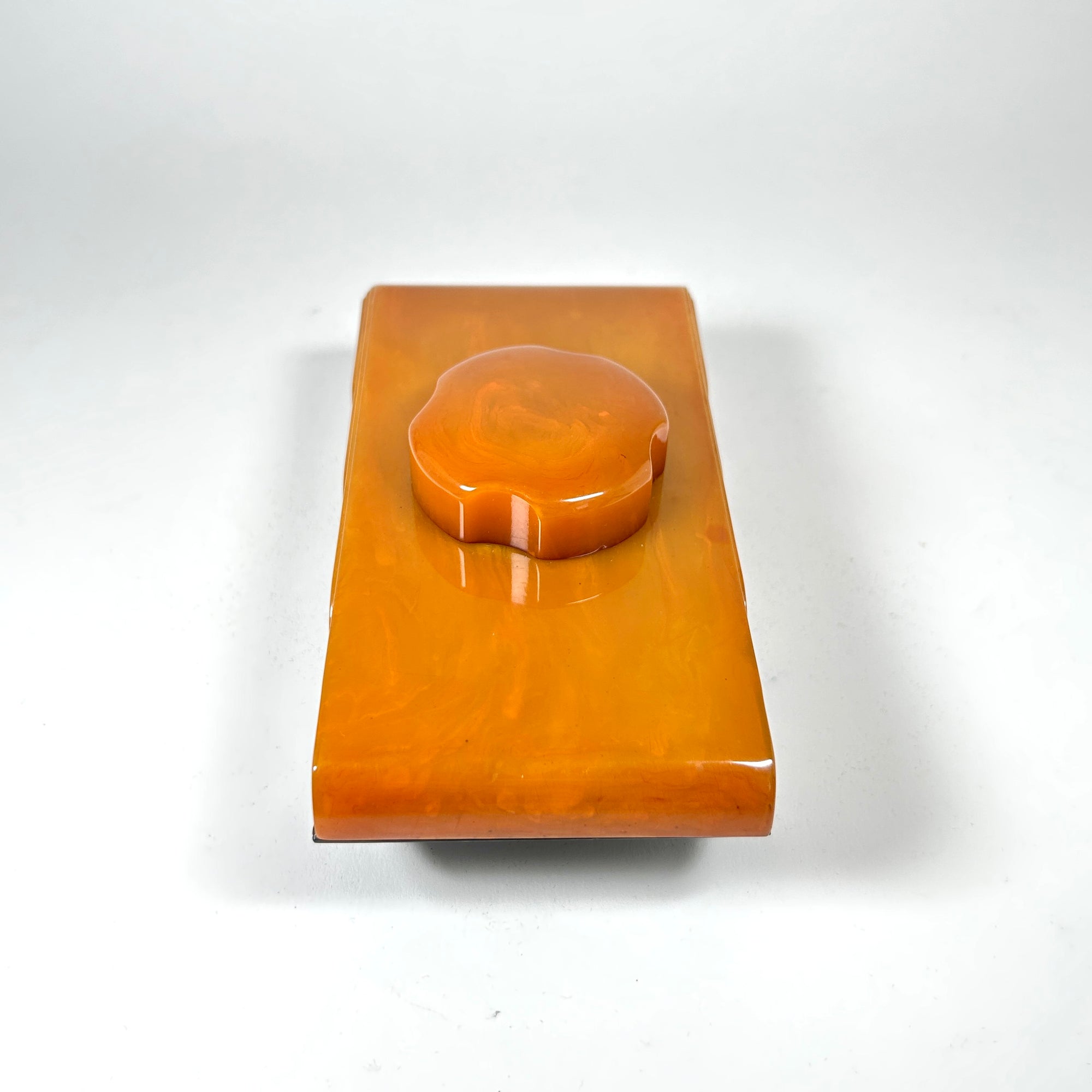 Art Deco Carvacraft Butterscotch Bakelite Rocker Blotter