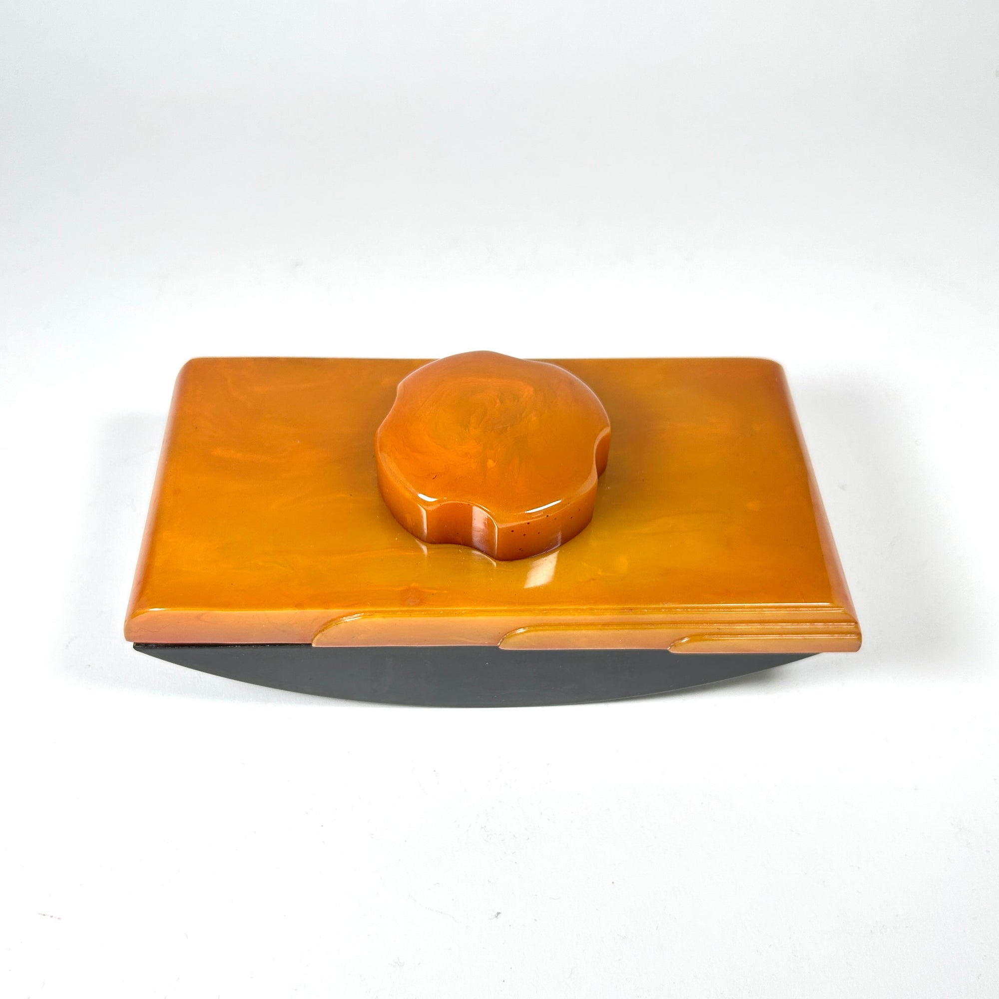 Art Deco Carvacraft Butterscotch Bakelite Rocker Blotter