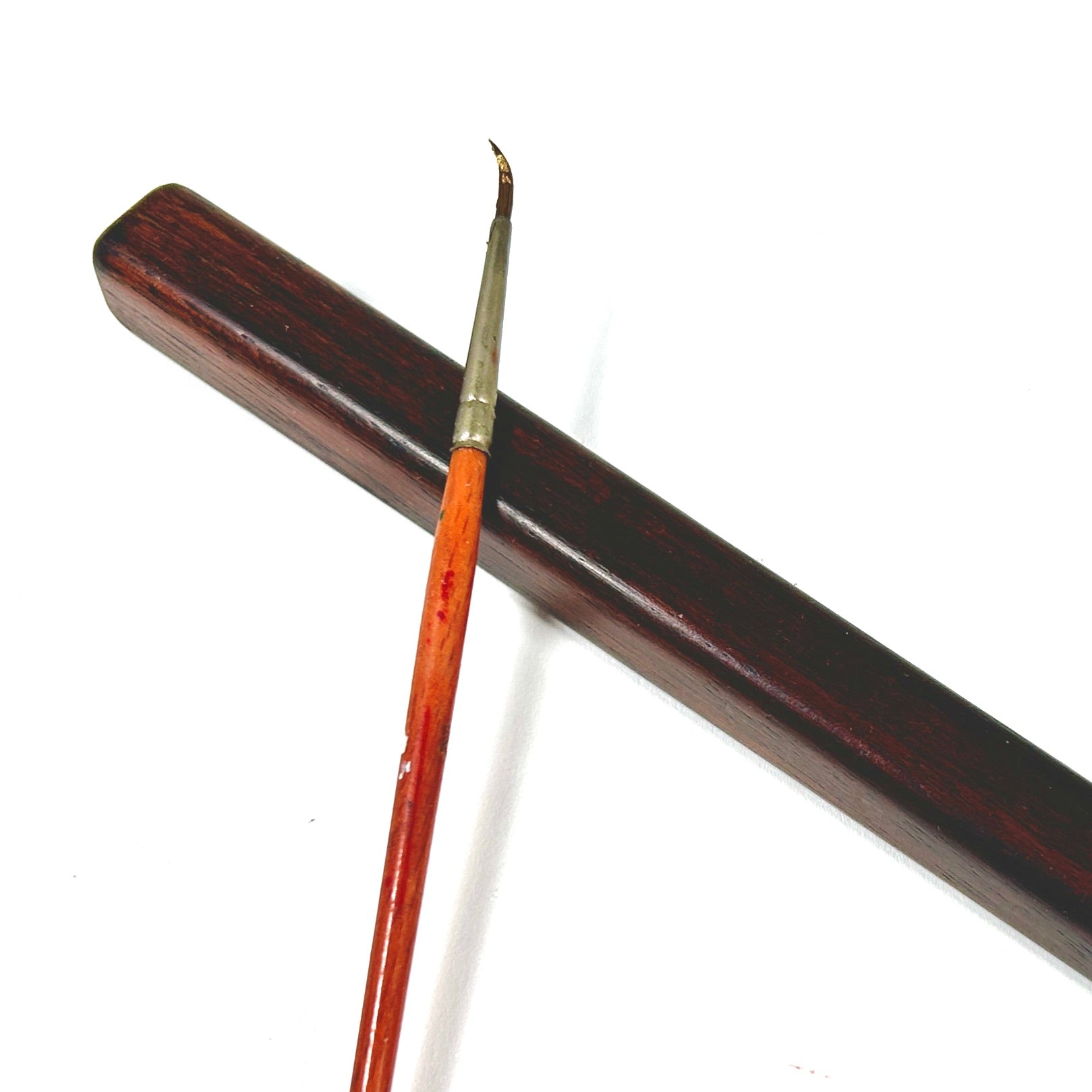 Minimalist Chinese Hardwood Calligraphy Weight Brush Rest