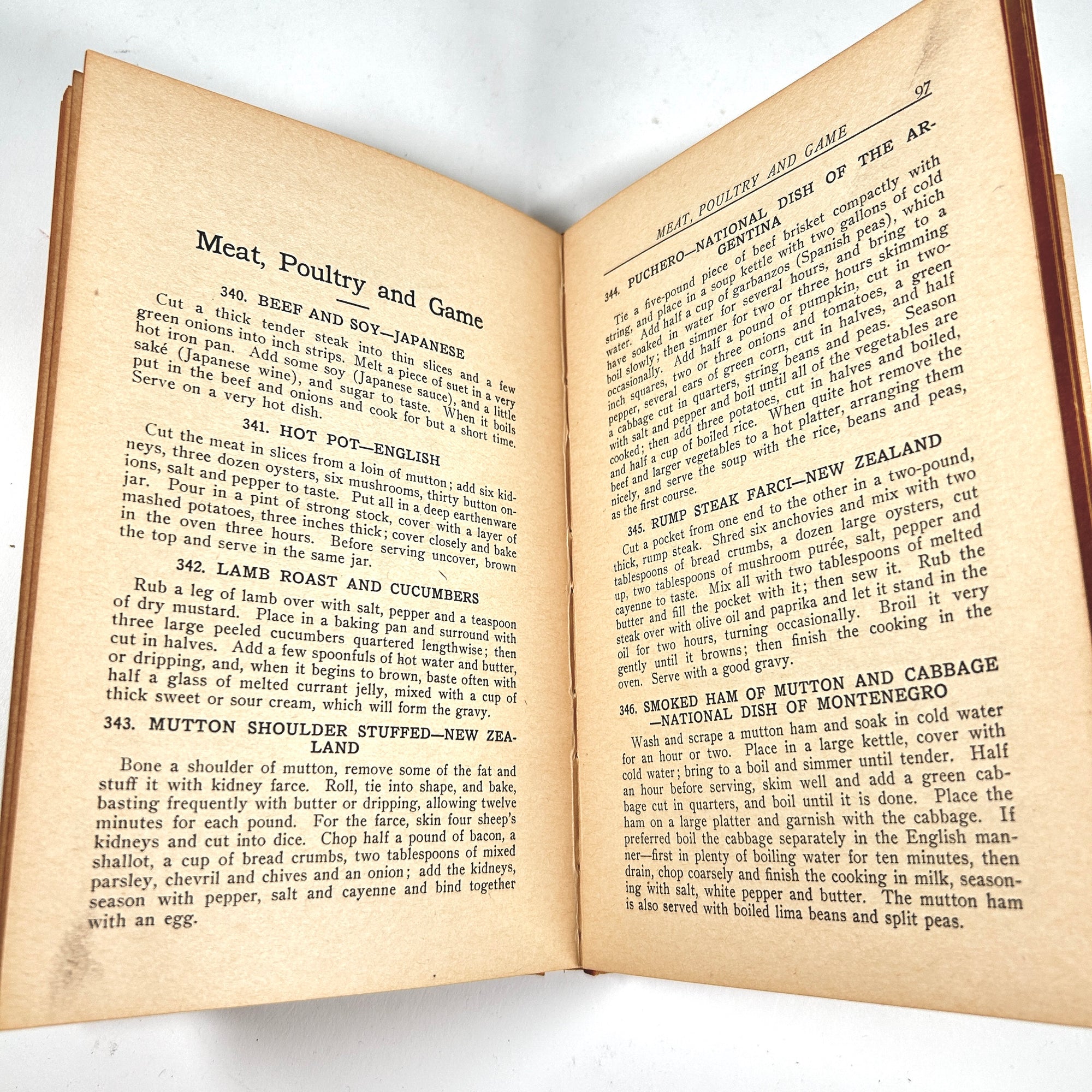 Pan-Pacific Cookbook Savory Bits From the World's Fair 1915 First Edition