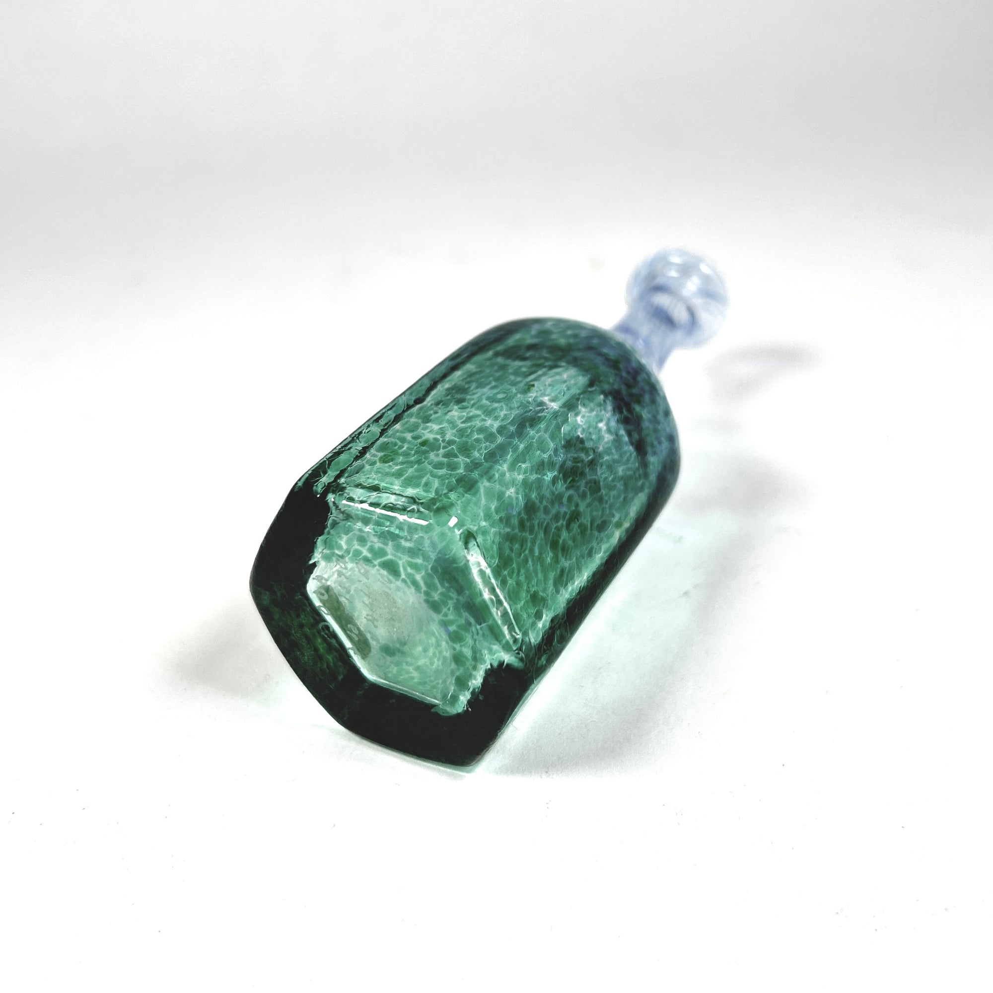 Kosta Boda Bertil Vallien Blue Green Vase Glass Bottle - Signed