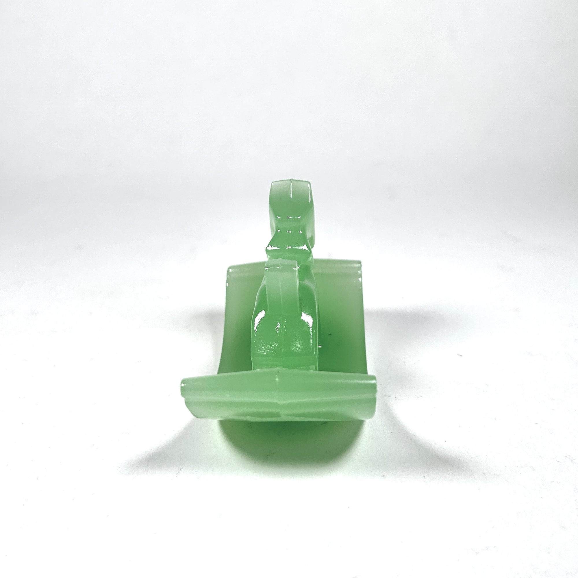 1920s Jadeite Scottie Dog Rocking Horse Ink Blotter Desk Toy