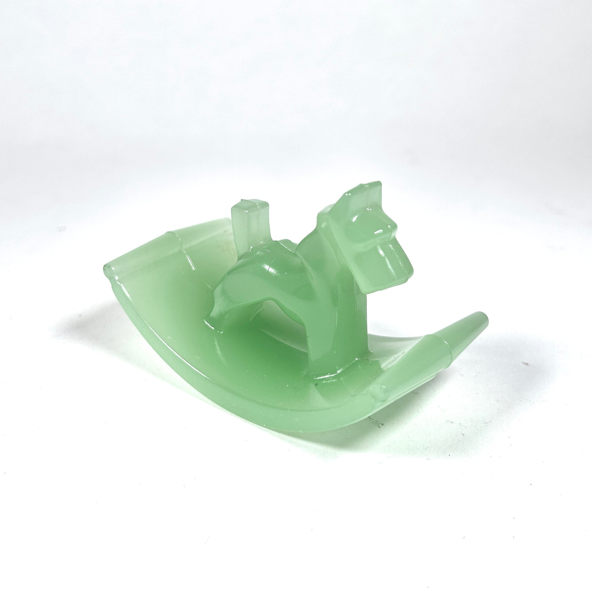 1920s Jadeite Scottie Dog Rocking Horse Ink Blotter Desk Toy
