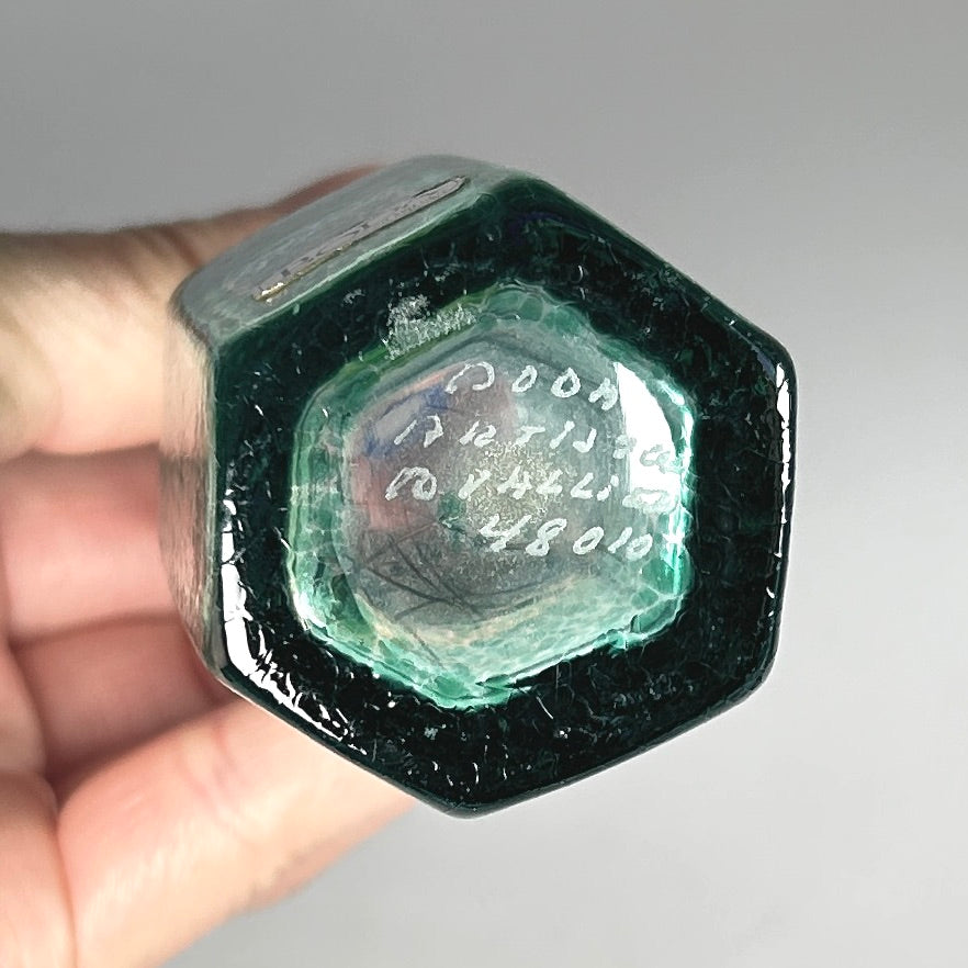 Kosta Boda Bertil Vallien Blue Green Vase Glass Bottle - Signed