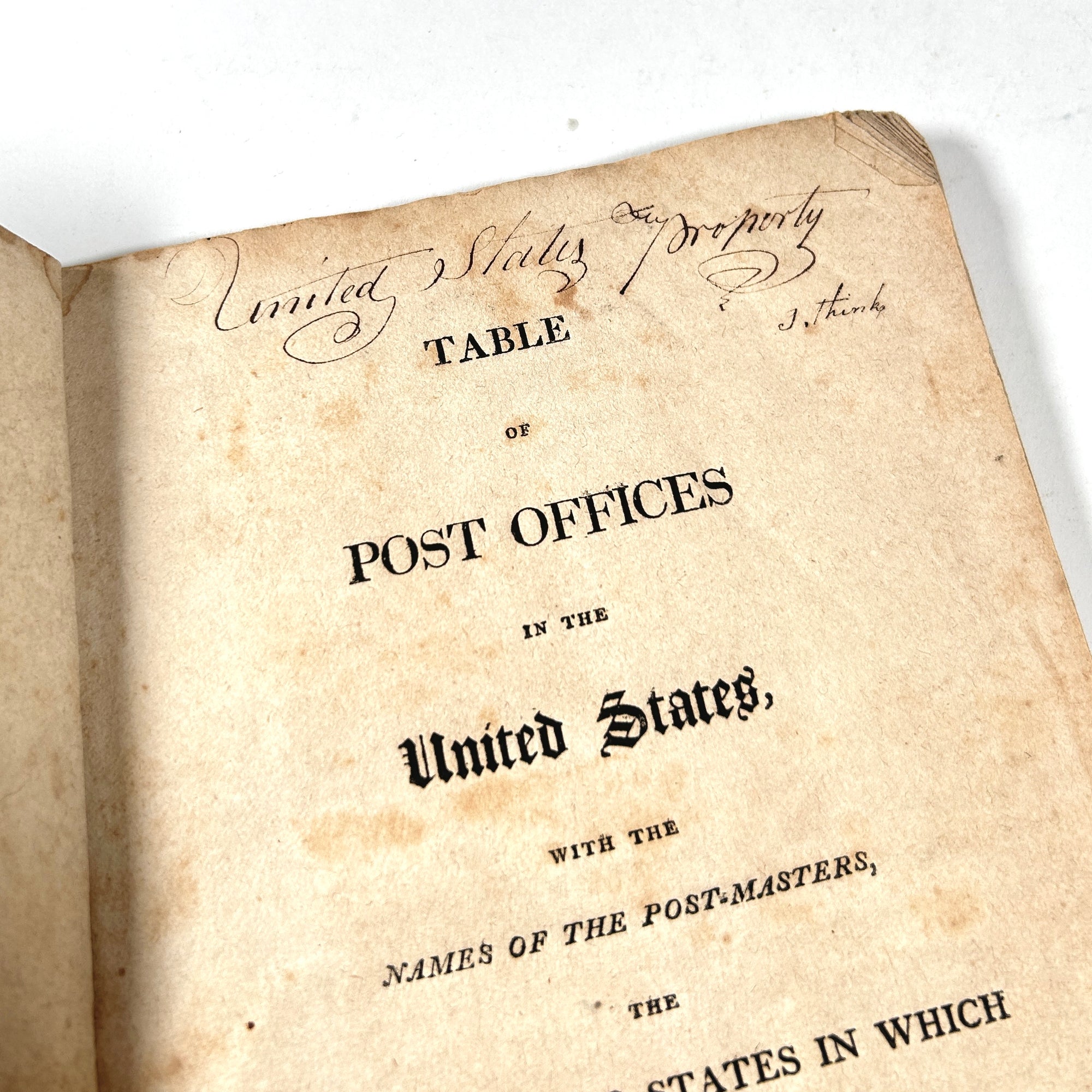 Postal Ephemera - 1811 United States Post Office Office Listing and Vintage Coin Bank