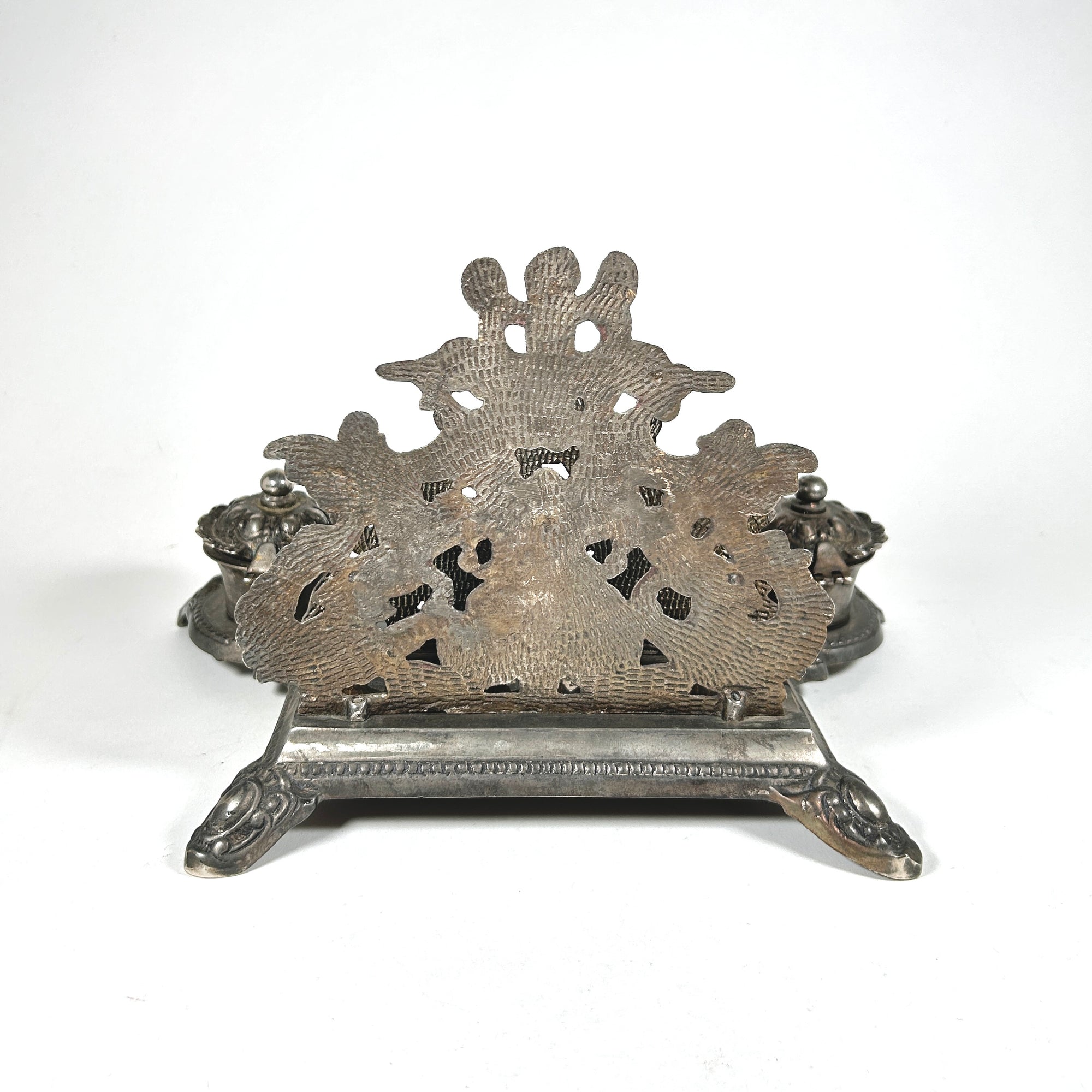 Rococo Style Double Inkwell and Letter Holder, Italy/France, c. 1900