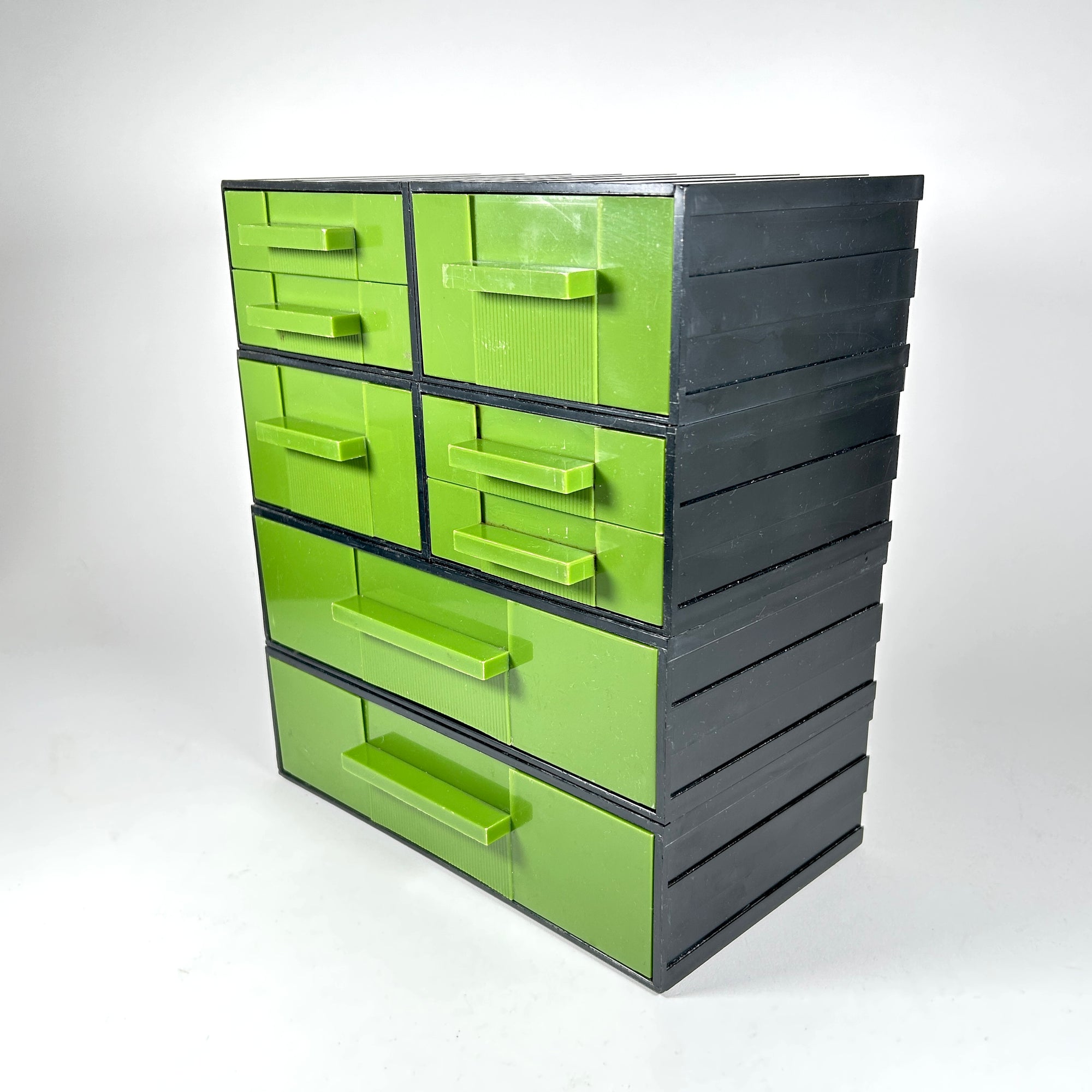 Vintage Electrix Modular Tool Cabinet in Avocado Green
