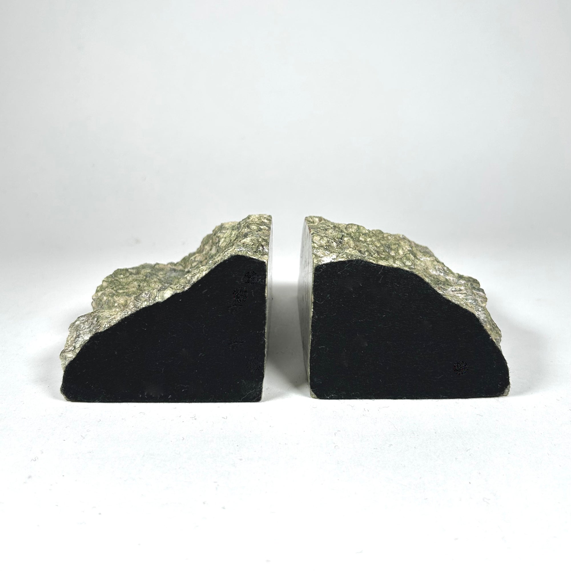 Serpentinite Green Mineral Polished Bookends