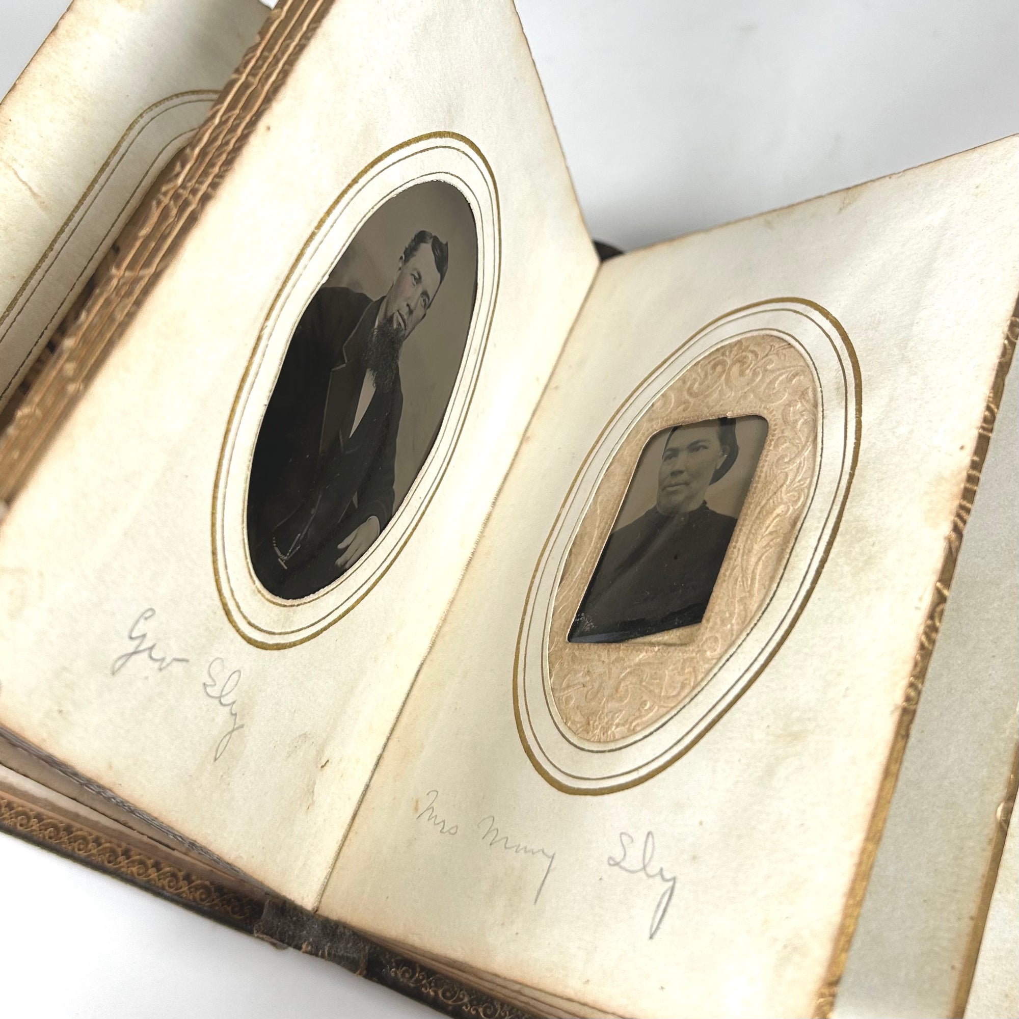 Victorian Photo Album Filled with Tintypes, Photos, and Carte de Visite