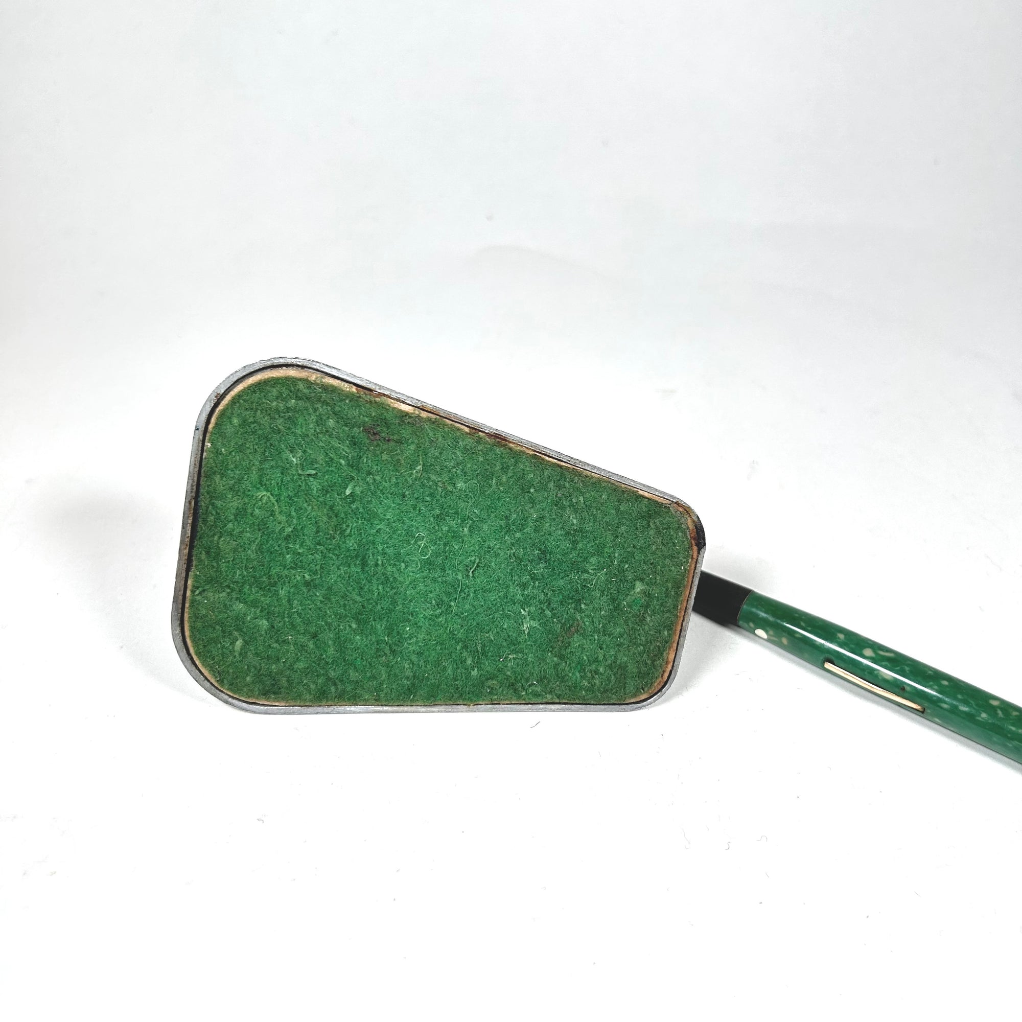 Art Deco Chrome Pen Stand with Sheaffer's Pen in Green - Free Shipping