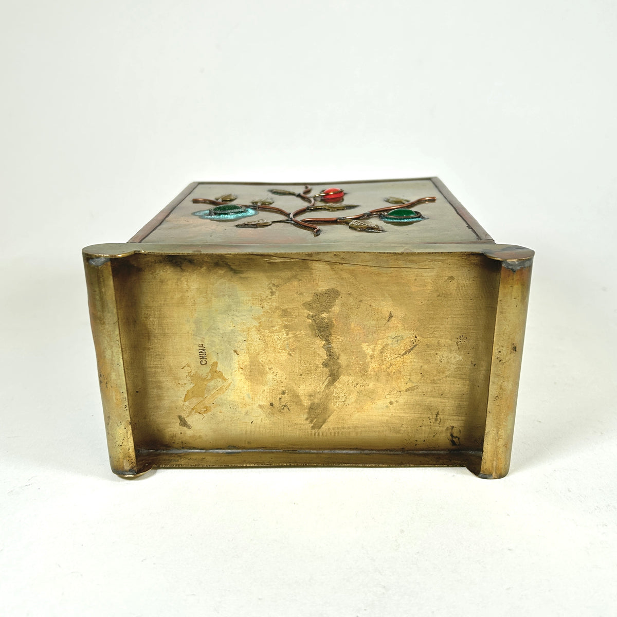 Early 20th Century Chinese Brass and Copper Rectangular Vessel or Planter