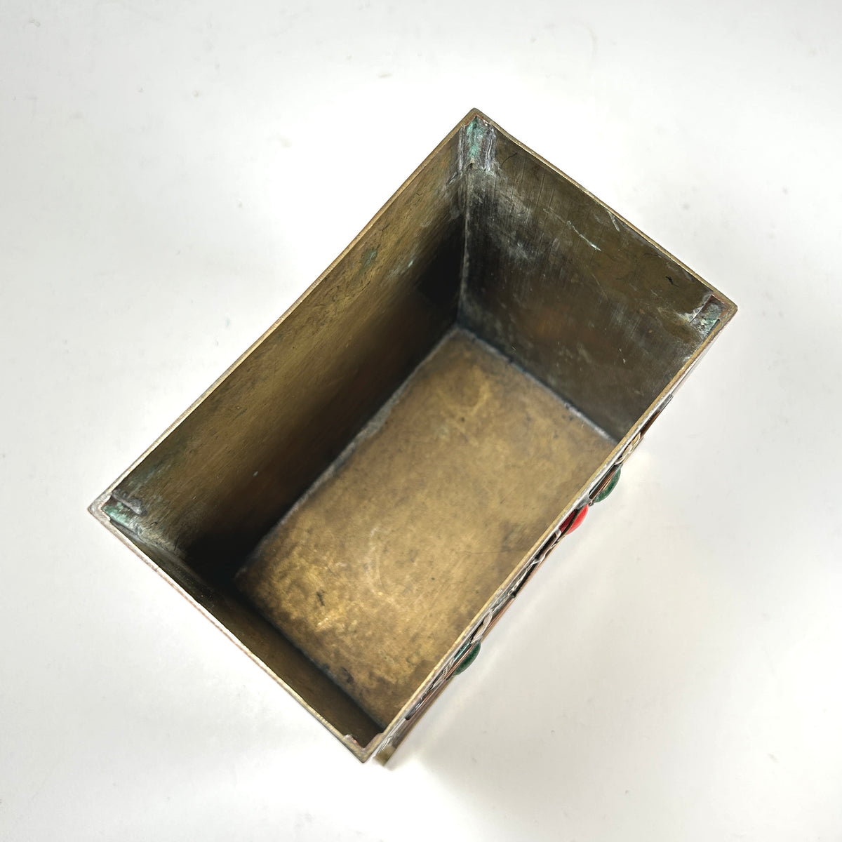 Early 20th Century Chinese Brass and Copper Rectangular Vessel or Planter