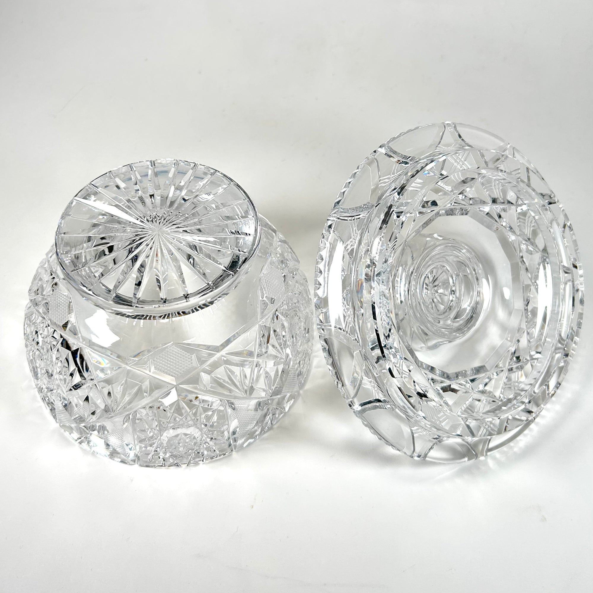 Cut Crystal Lidded Candy Dish