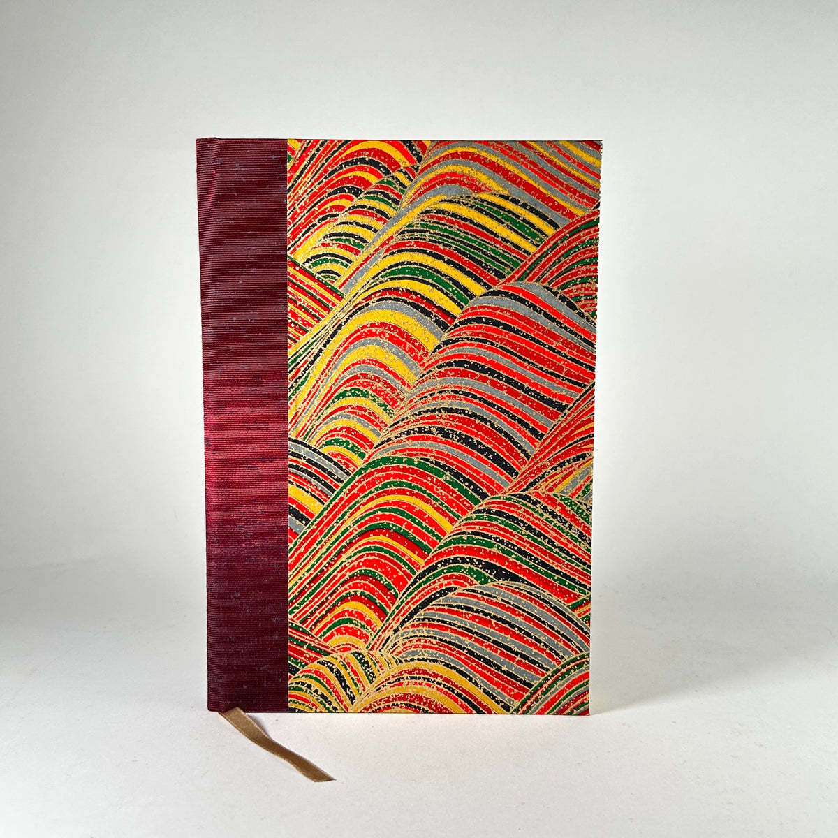 Unlined Journal with Red Wave Cover by Eight Books SF