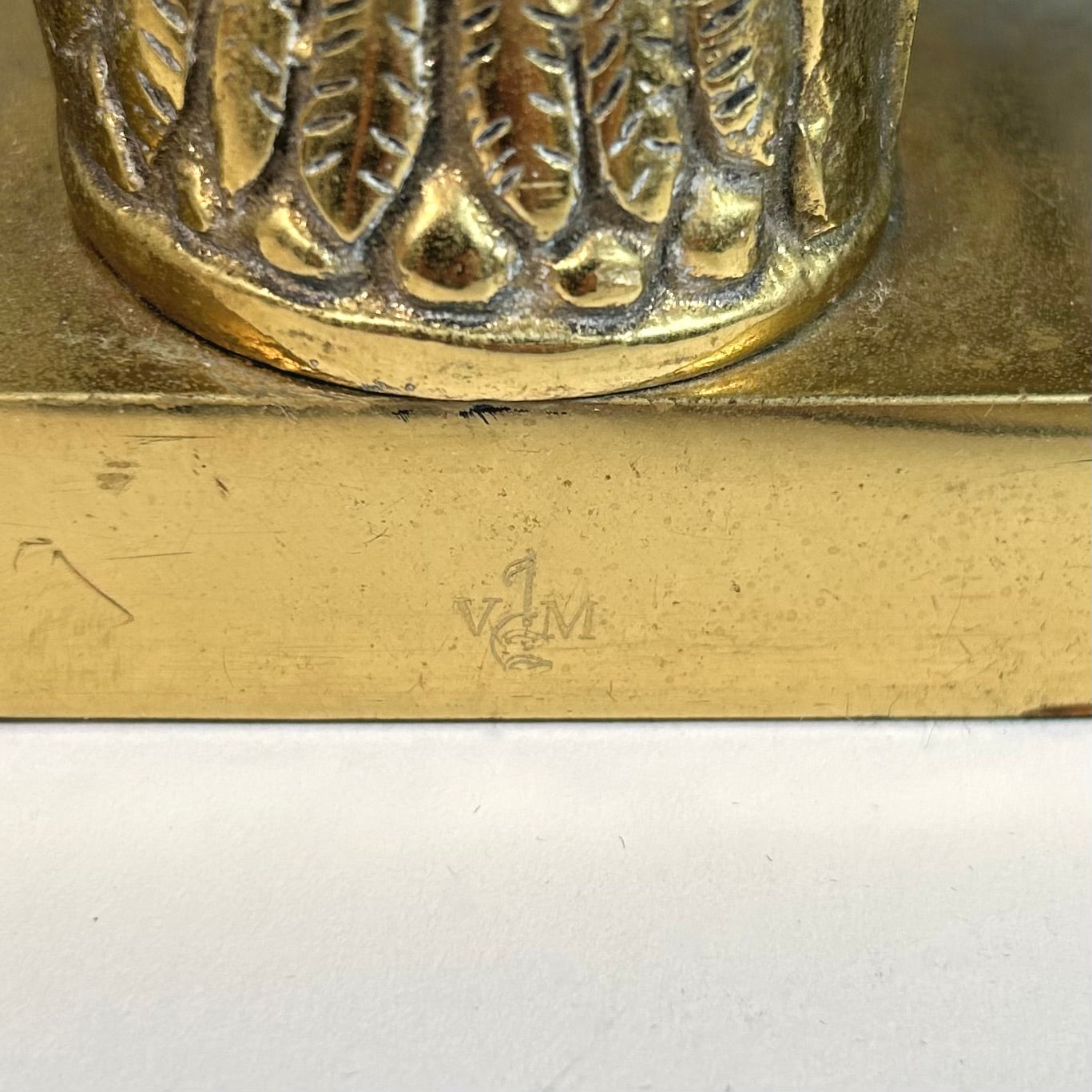 Federal Style Eagle Bookends by Virginia Metal Crafters - Heavy Brass