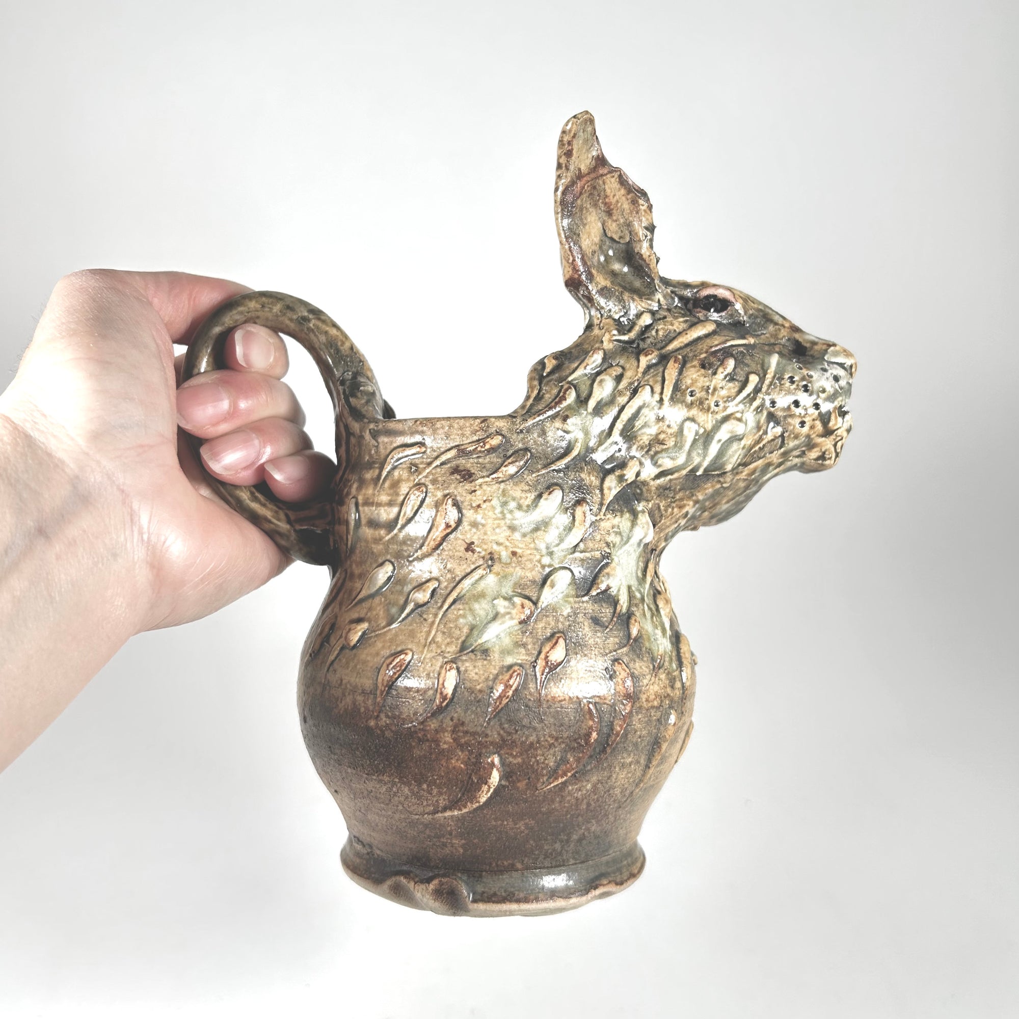 Dan and Laurie Hennig Camp Climax Pottery Rabbit Pitcher - Free Shipping