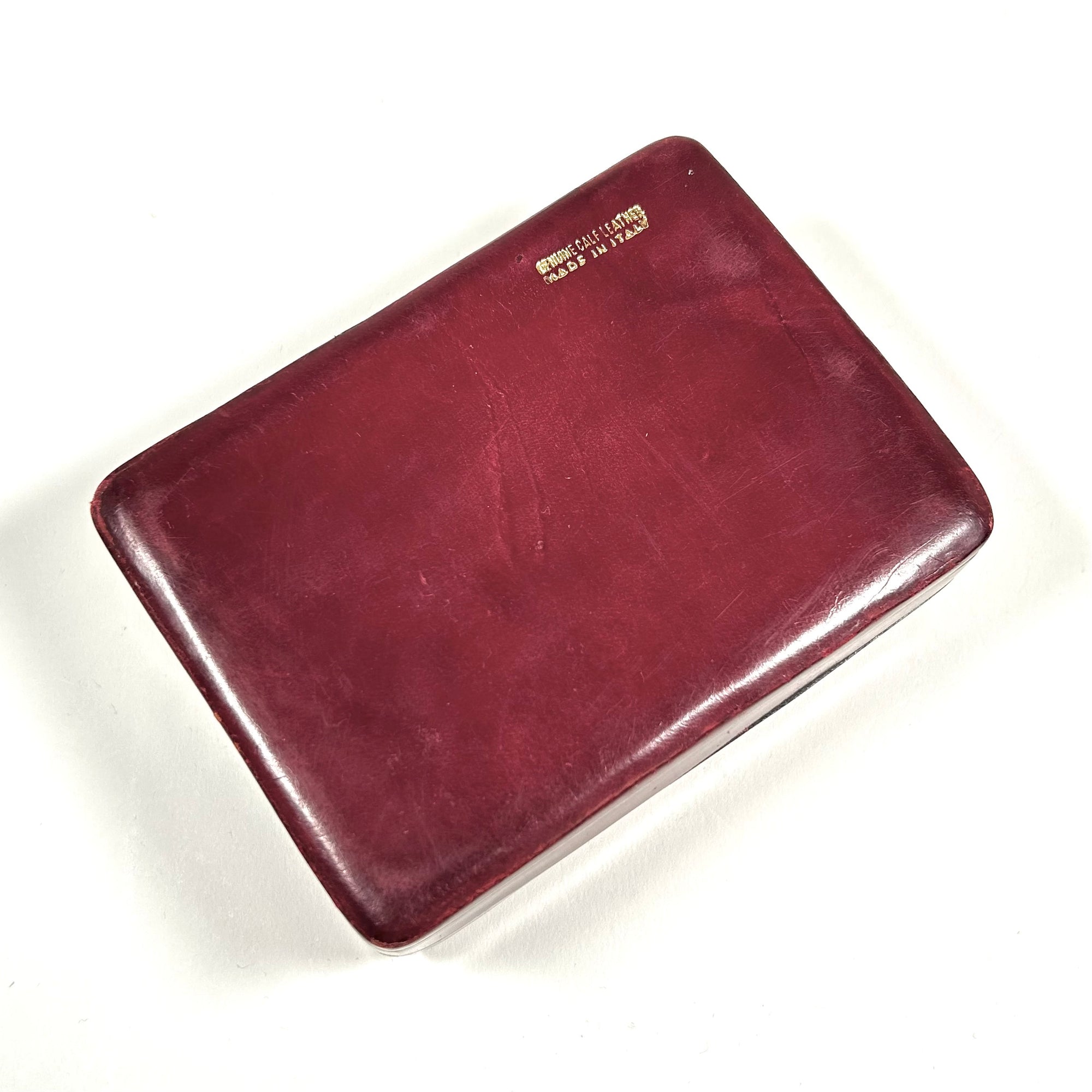 Italian Red Leather with Gold Tooling Small Box