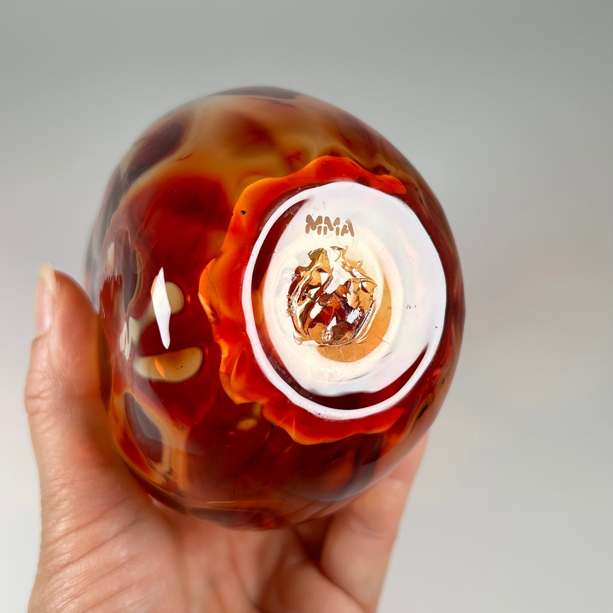 Vintage MMA Small Glass Vase in Ombre Red - Free Shipping