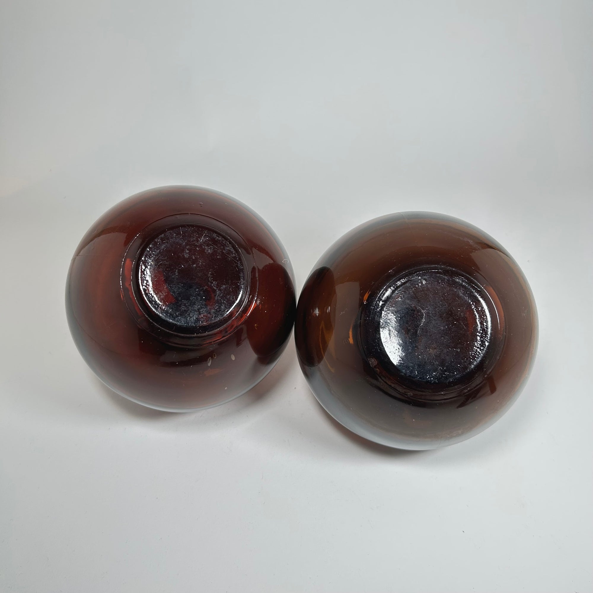 Vintage Japanese Fishing Float Set - Large Rounds in Amber Brown