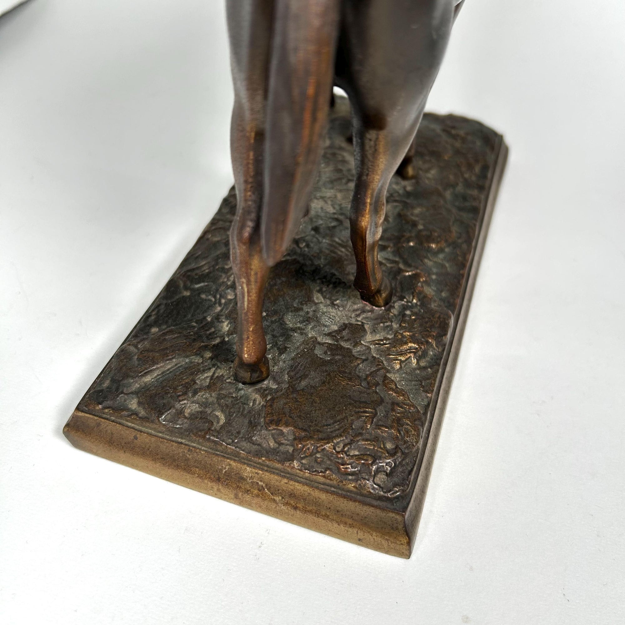 Two Horse (Colt and Dam) Metal Figurine Mantle Decor